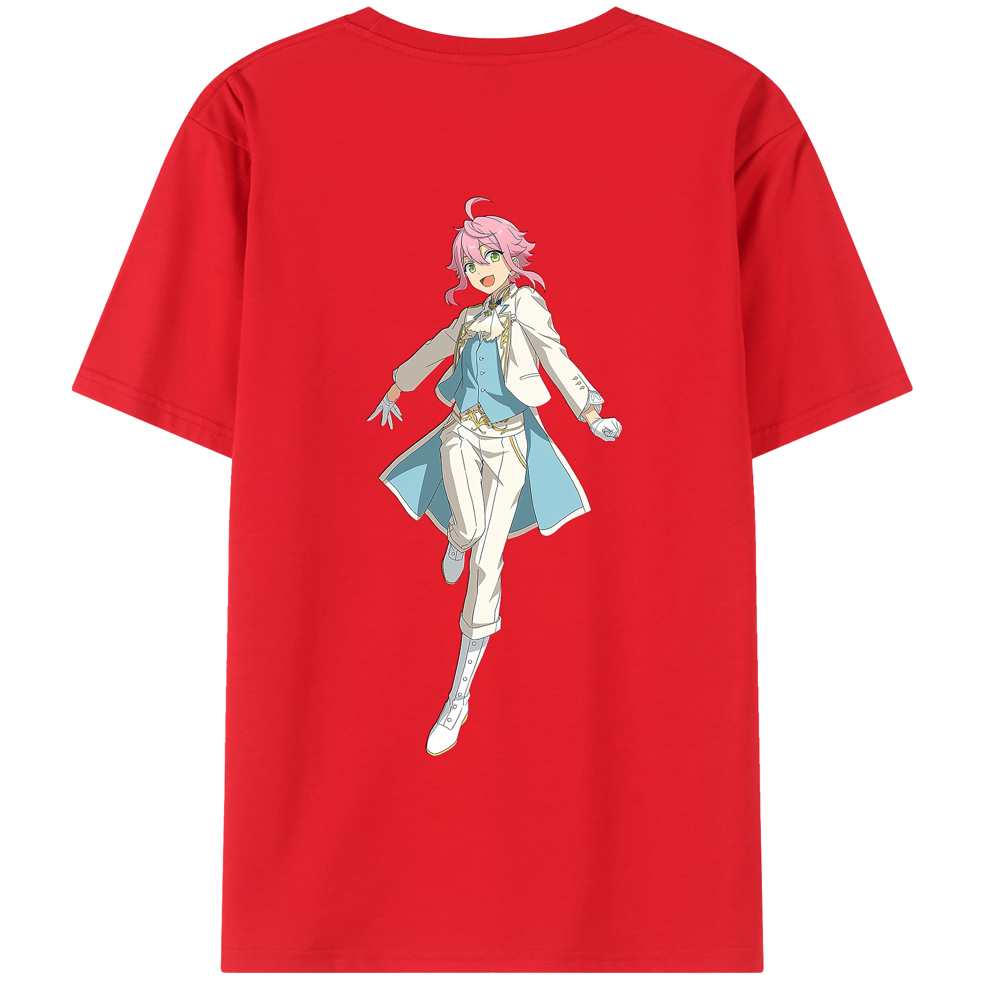 （画像用） あんさんぶるスターズ! Ensemble Stars 綿100％ メンズ半袖Tシャツ（バックプリント） 通気性