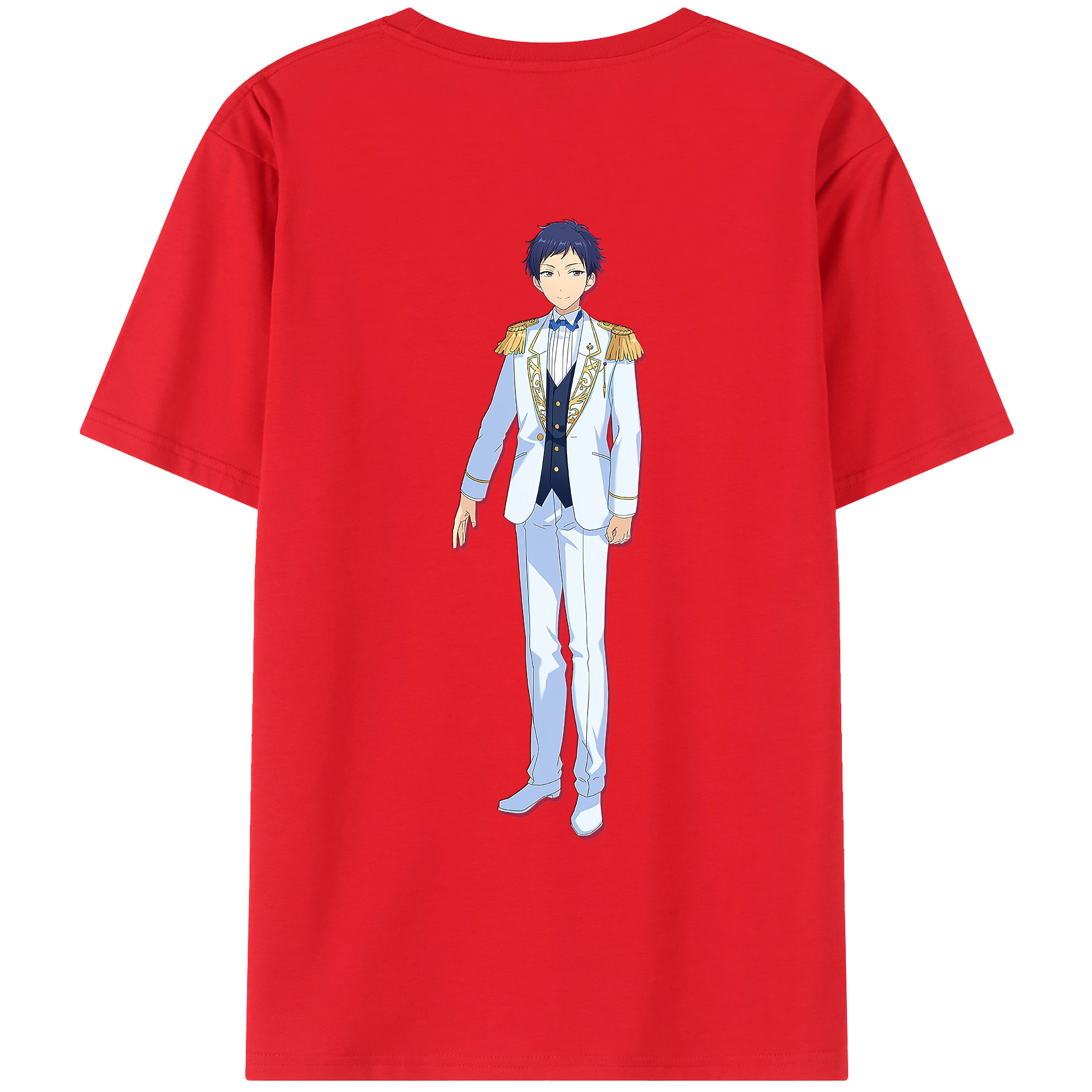 （画像用） あんさんぶるスターズ! Ensemble Stars 綿100％ メンズ半袖Tシャツ（バックプリント） 通気性