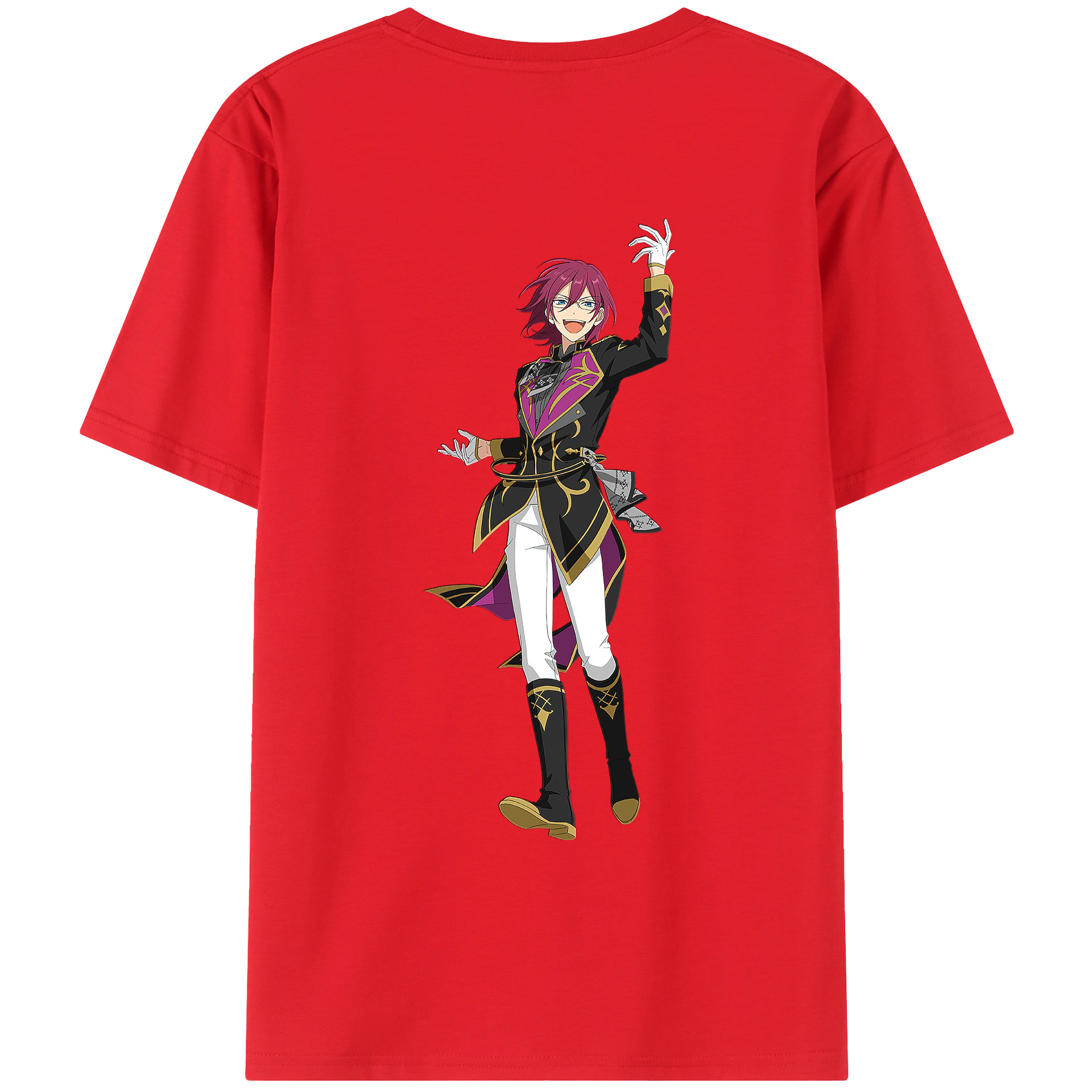 （画像用） あんさんぶるスターズ! Ensemble Stars 綿100％ メンズ半袖Tシャツ（バックプリント） 通気性