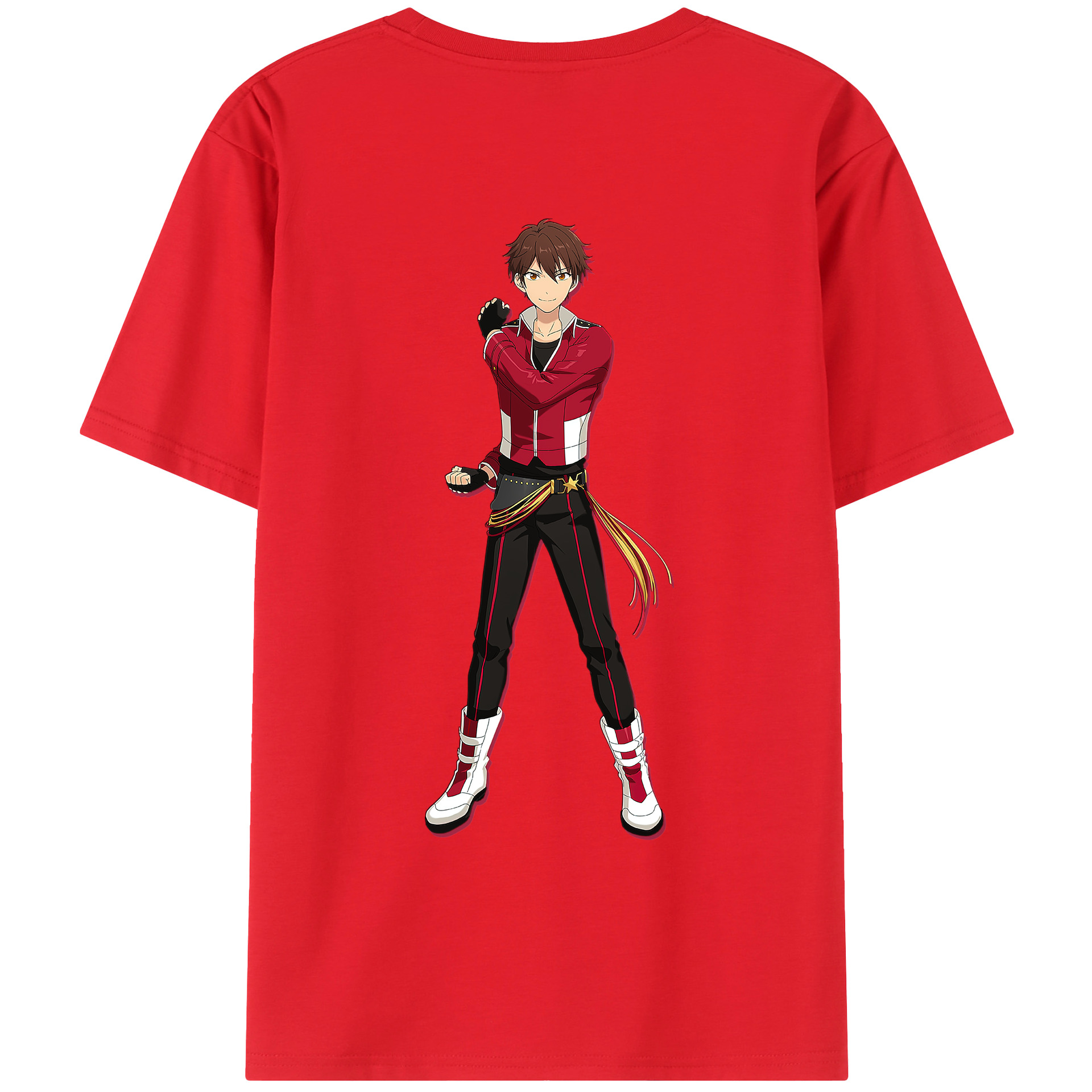 （画像用） あんさんぶるスターズ! Ensemble Stars 綿100％ メンズ半袖Tシャツ（バックプリント） 通気性