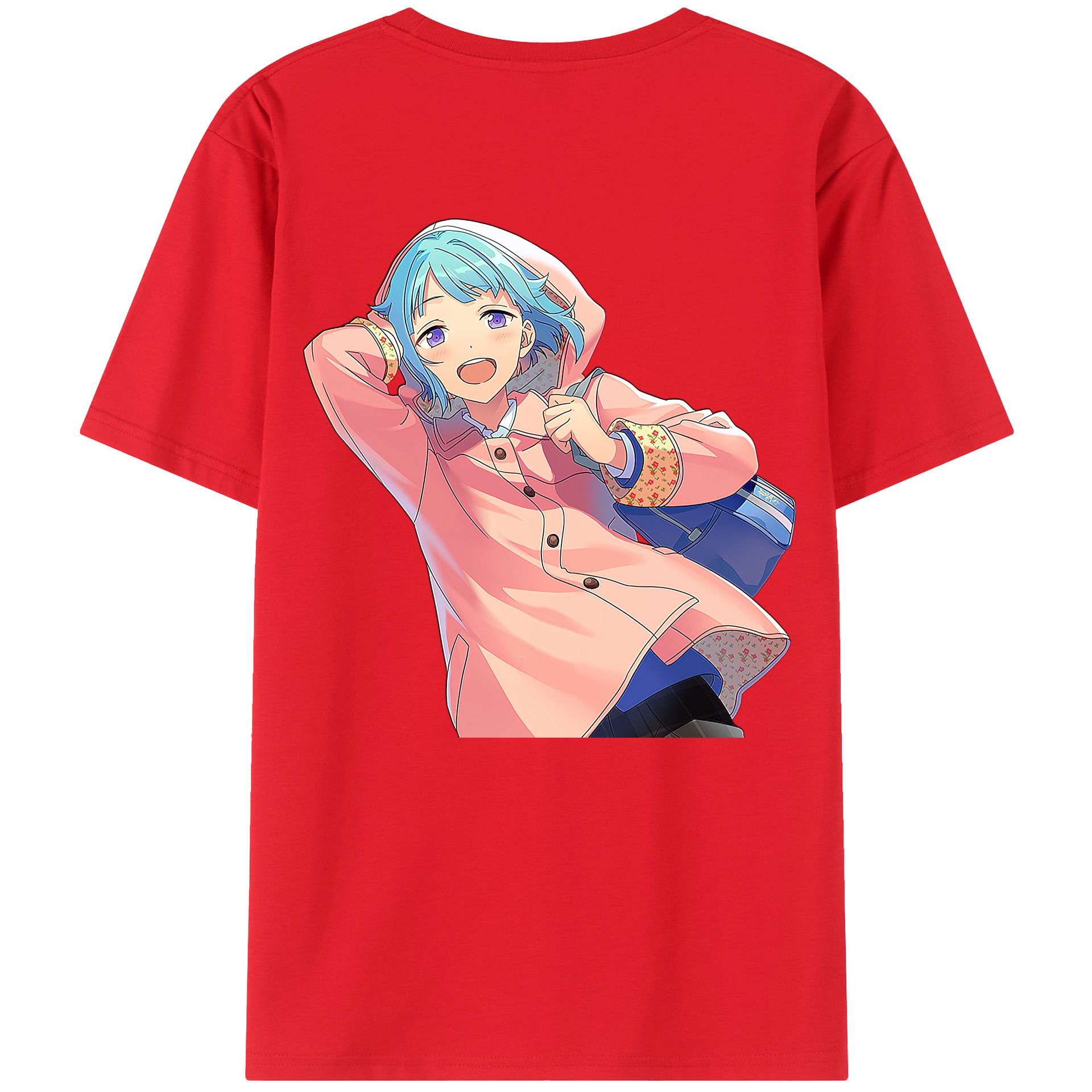 （画像用） あんさんぶるスターズ! Ensemble Stars 綿100％ メンズ半袖Tシャツ（バックプリント） 通気性