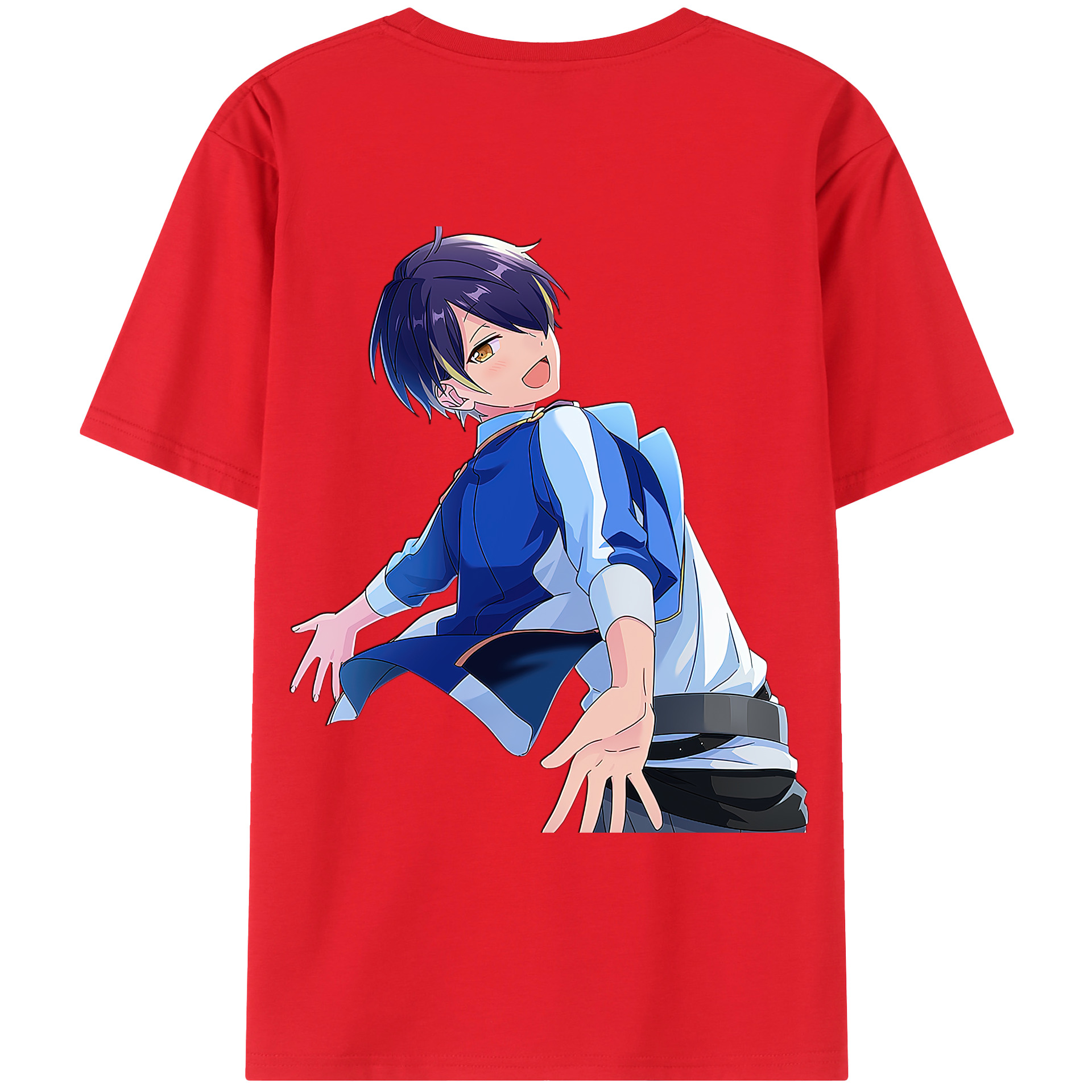 （画像用） あんさんぶるスターズ! Ensemble Stars 綿100％ メンズ半袖Tシャツ（バックプリント） 通気性