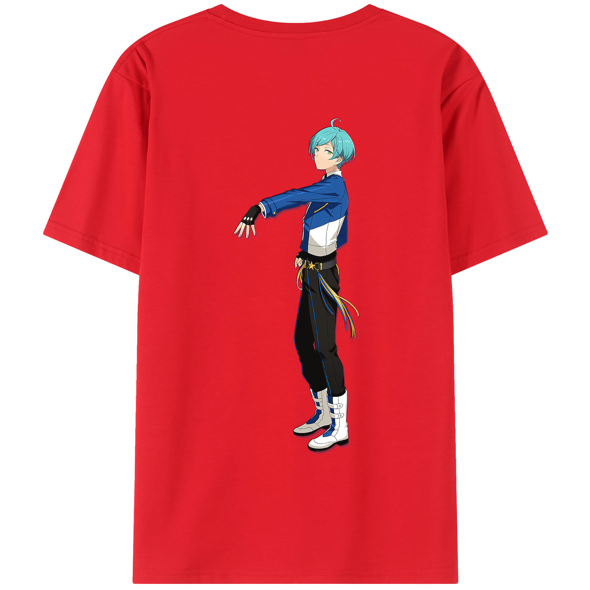 （画像用） あんさんぶるスターズ! Ensemble Stars 綿100％ メンズ半袖Tシャツ（バックプリント） 通気性