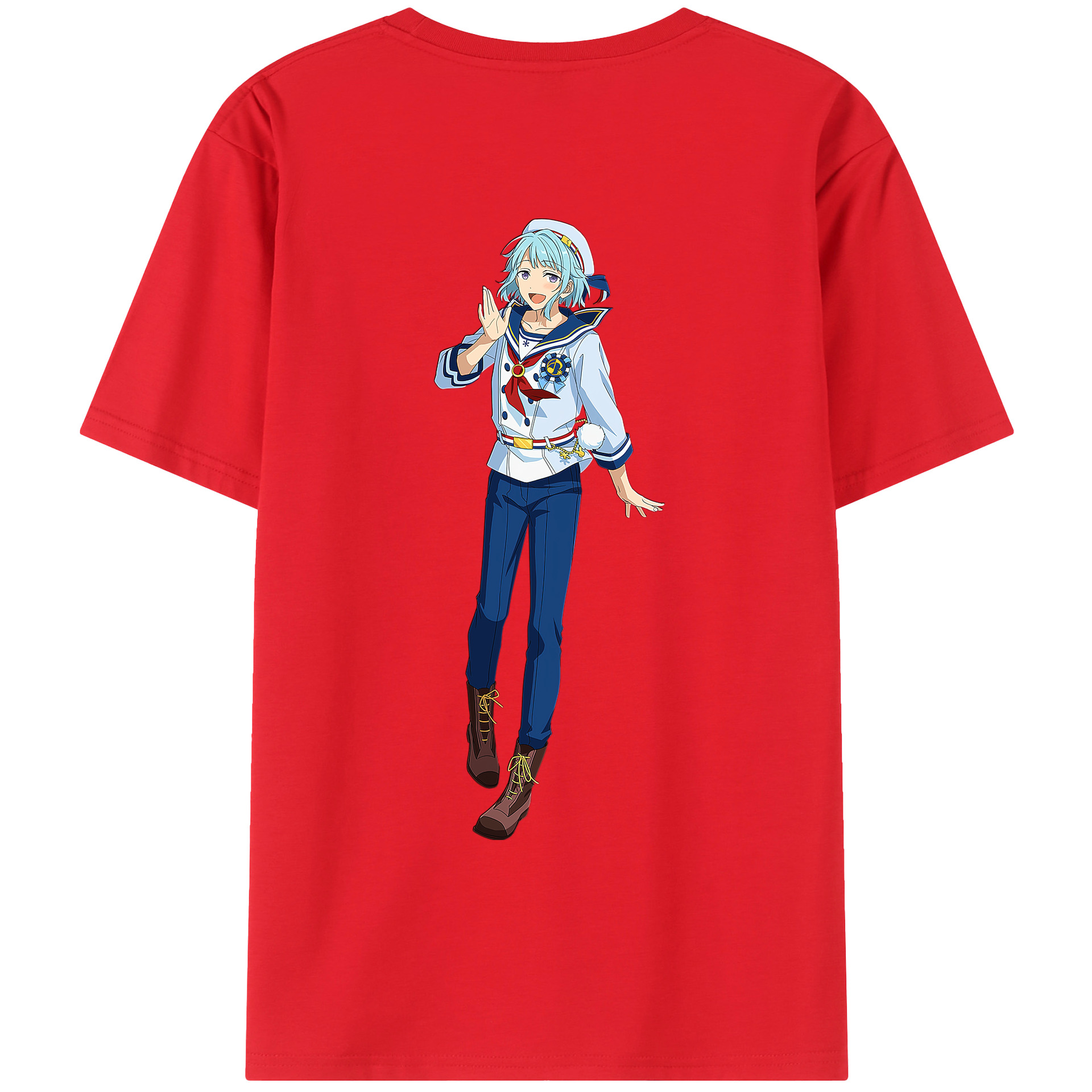 （画像用） あんさんぶるスターズ! Ensemble Stars 綿100％ メンズ半袖Tシャツ（バックプリント） 通気性