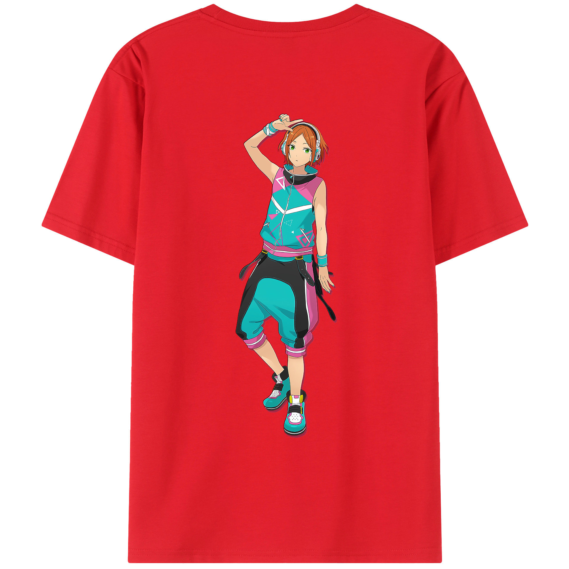 （画像用） あんさんぶるスターズ! Ensemble Stars 綿100％ メンズ半袖Tシャツ（バックプリント） 通気性