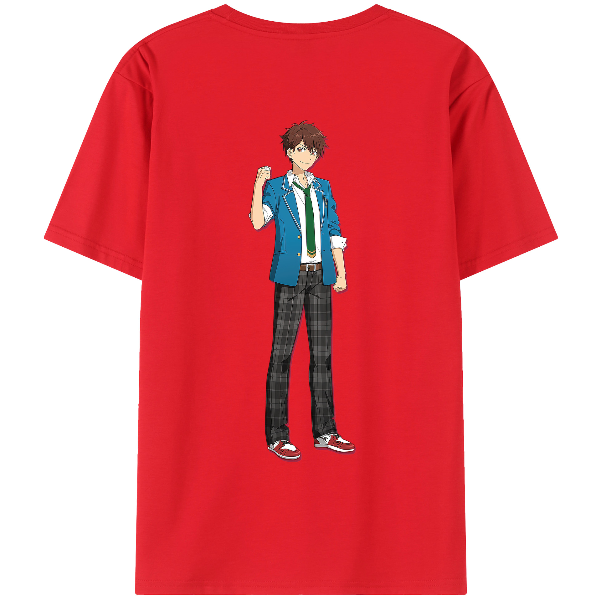 （画像用） あんさんぶるスターズ! Ensemble Stars 綿100％ メンズ半袖Tシャツ（バックプリント） 通気性