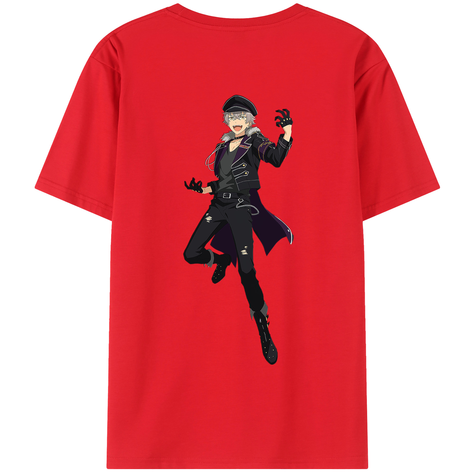 （画像用） あんさんぶるスターズ! Ensemble Stars 綿100％ メンズ半袖Tシャツ（バックプリント） 通気性