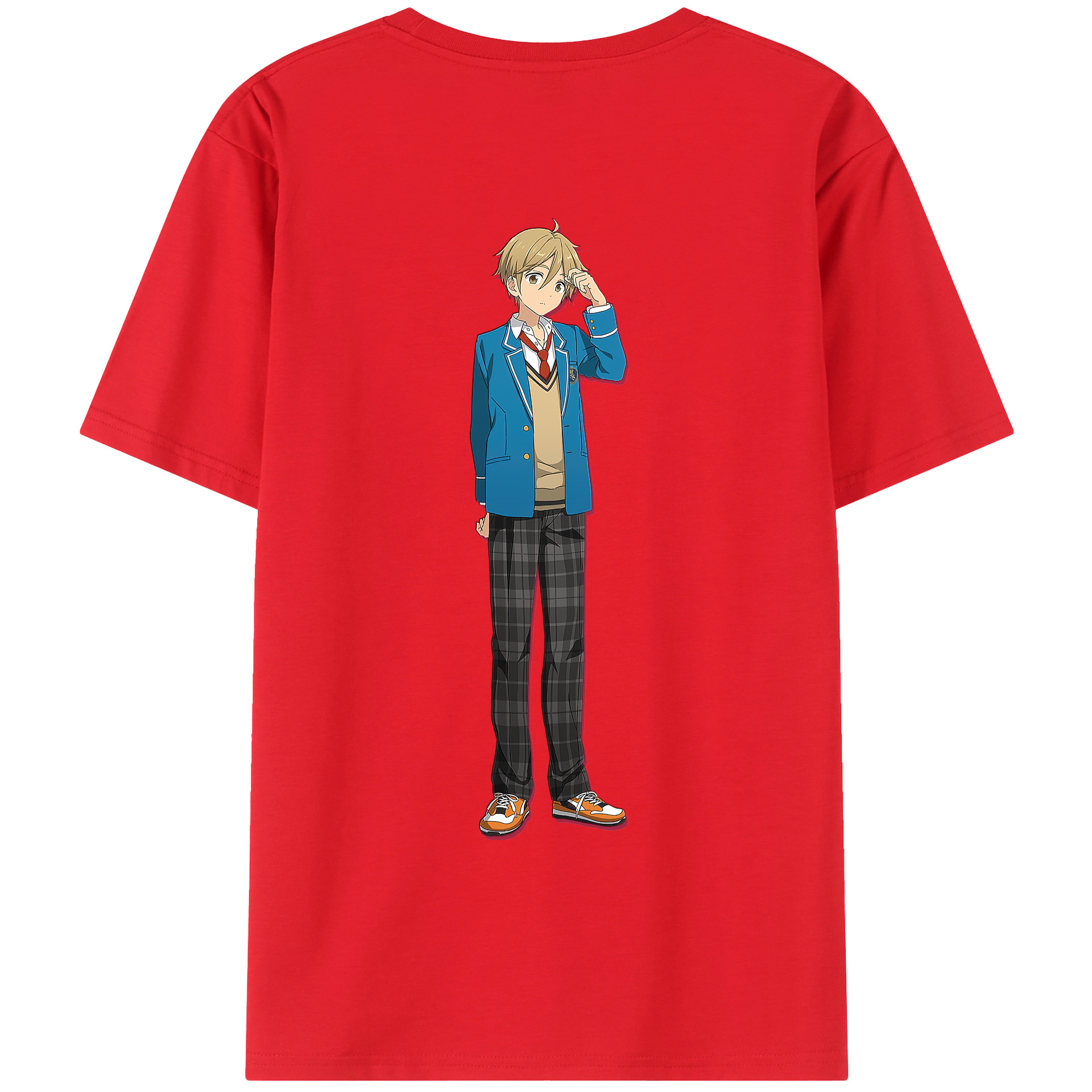 （画像用） あんさんぶるスターズ! Ensemble Stars 綿100％ メンズ半袖Tシャツ（バックプリント） 通気性