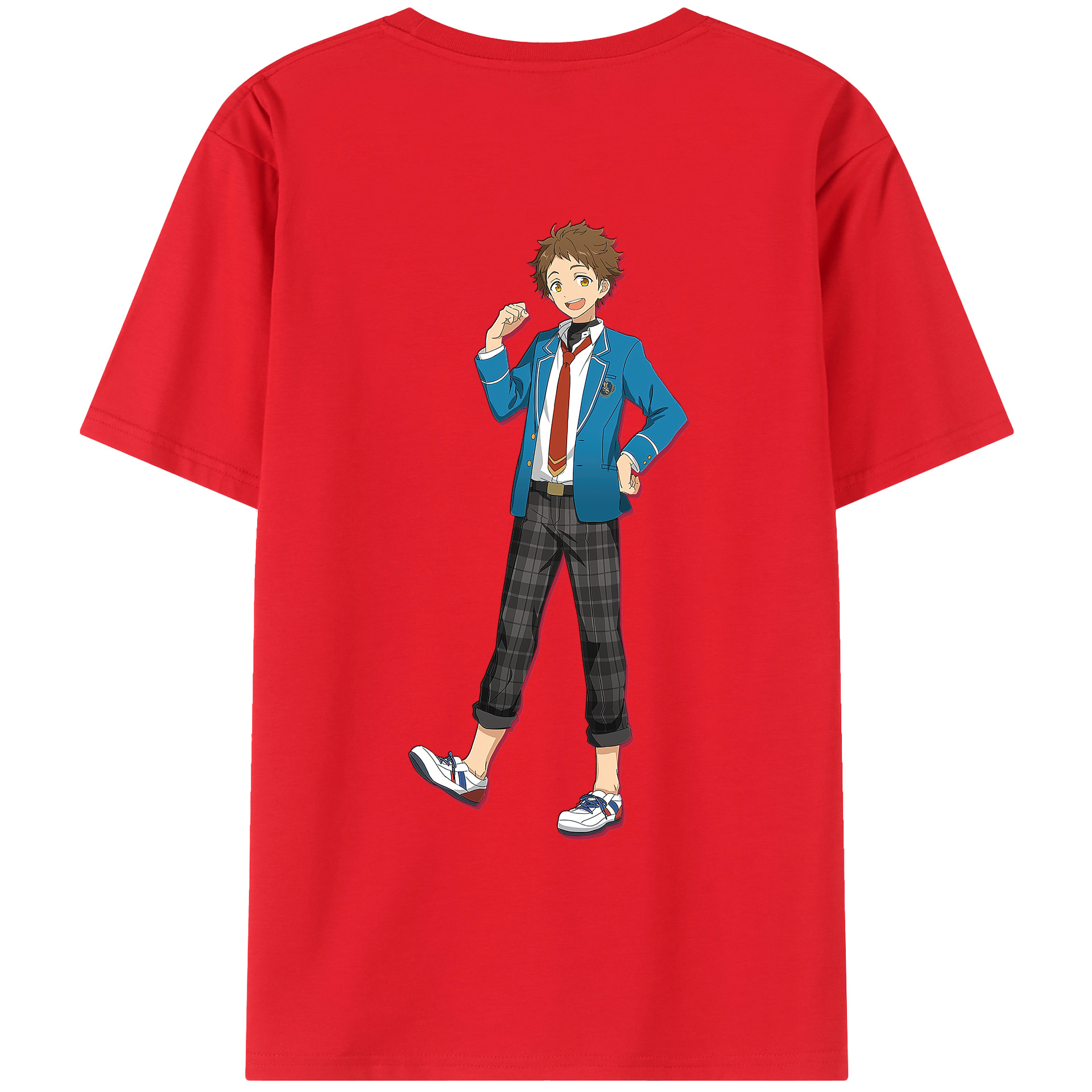 （画像用） あんさんぶるスターズ! Ensemble Stars 綿100％ メンズ半袖Tシャツ（バックプリント） 通気性