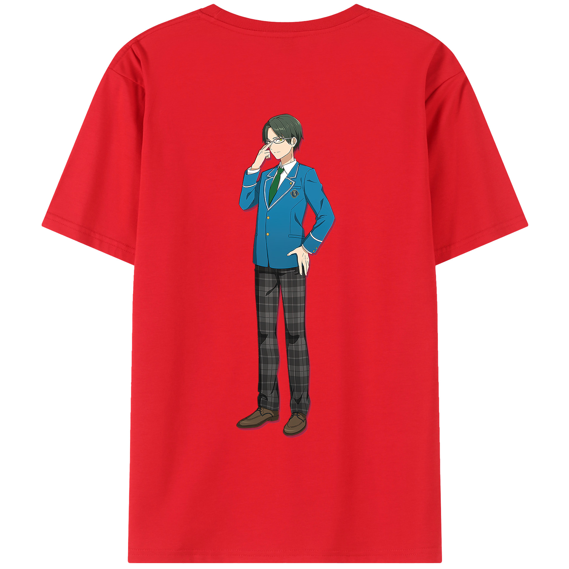 （画像用） あんさんぶるスターズ! Ensemble Stars 綿100％ メンズ半袖Tシャツ（バックプリント） 通気性