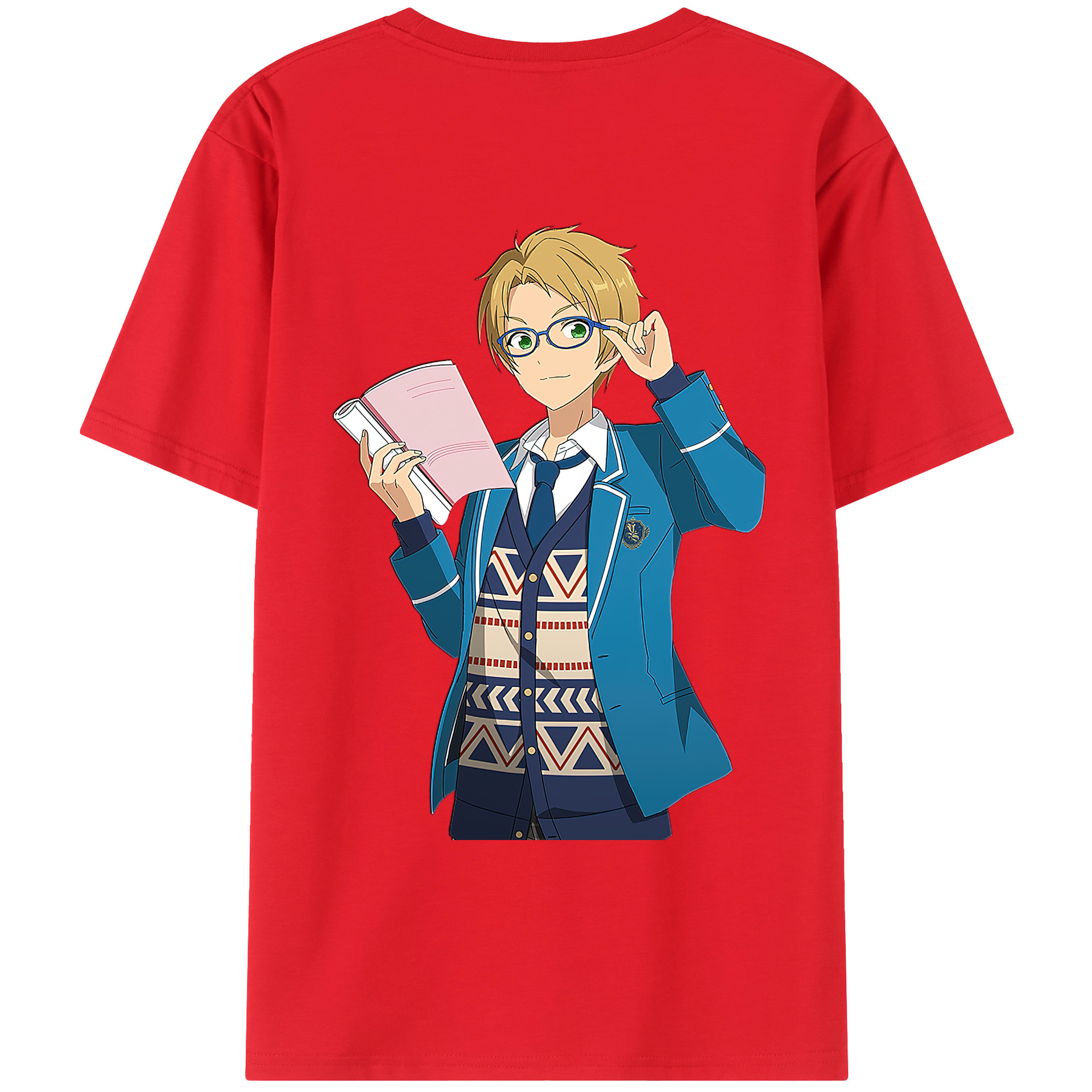 （画像用） あんさんぶるスターズ! Ensemble Stars 綿100％ メンズ半袖Tシャツ（バックプリント） 通気性