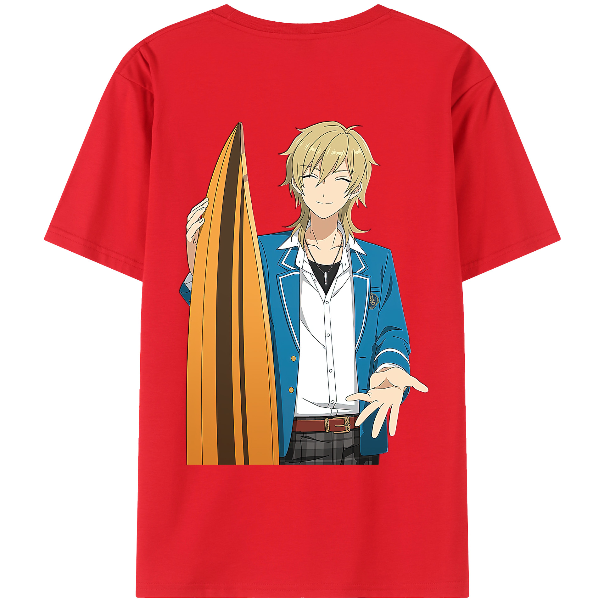 （画像用） あんさんぶるスターズ! Ensemble Stars 綿100％ メンズ半袖Tシャツ（バックプリント） 通気性