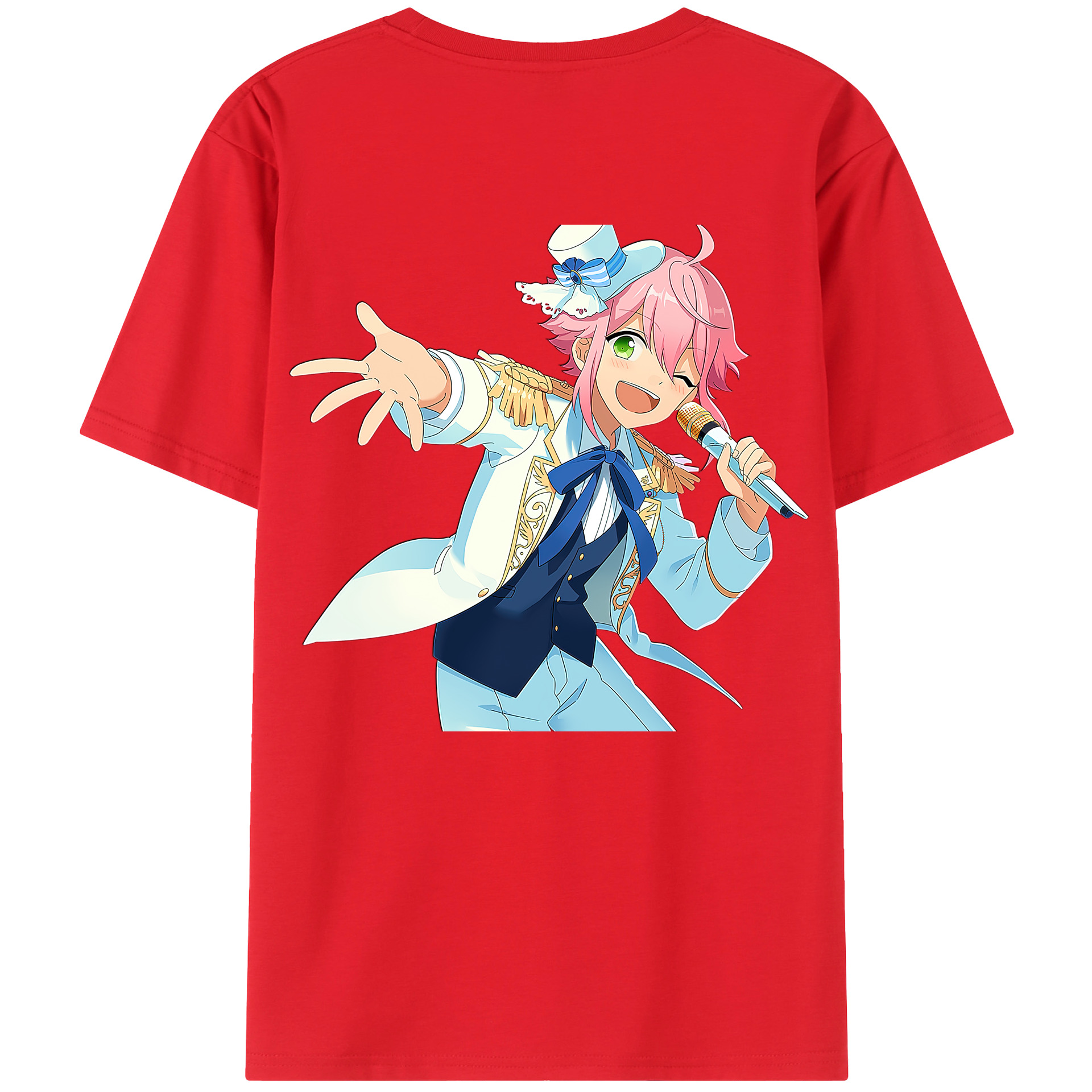 （画像用） あんさんぶるスターズ! Ensemble Stars 綿100％ メンズ半袖Tシャツ（バックプリント） 通気性