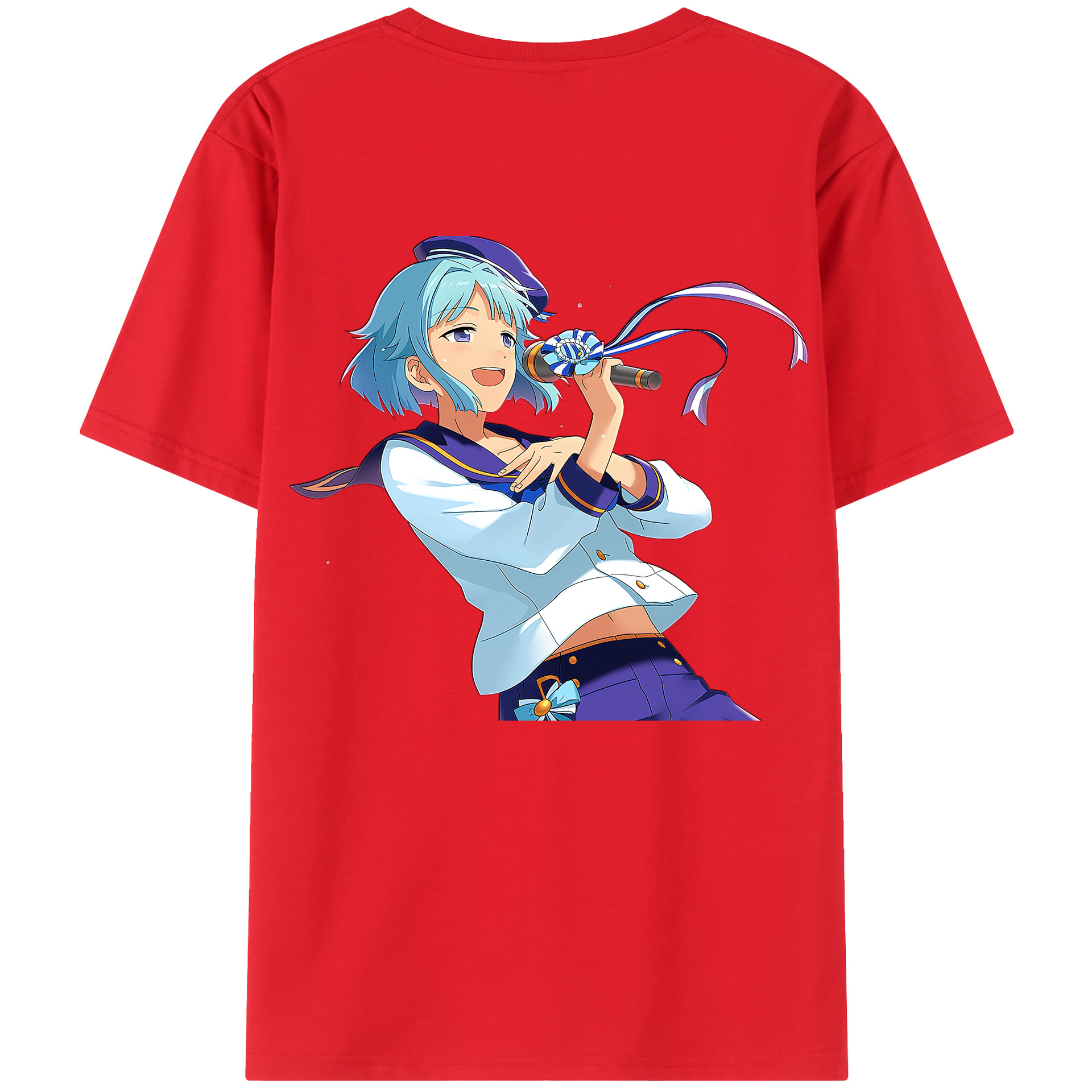 （画像用） あんさんぶるスターズ! Ensemble Stars 綿100％ メンズ半袖Tシャツ（バックプリント） 通気性