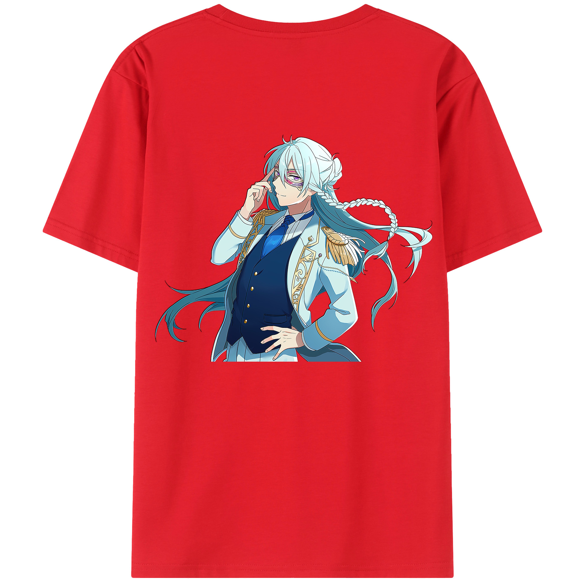 （画像用） あんさんぶるスターズ! Ensemble Stars 綿100％ メンズ半袖Tシャツ（バックプリント） 通気性