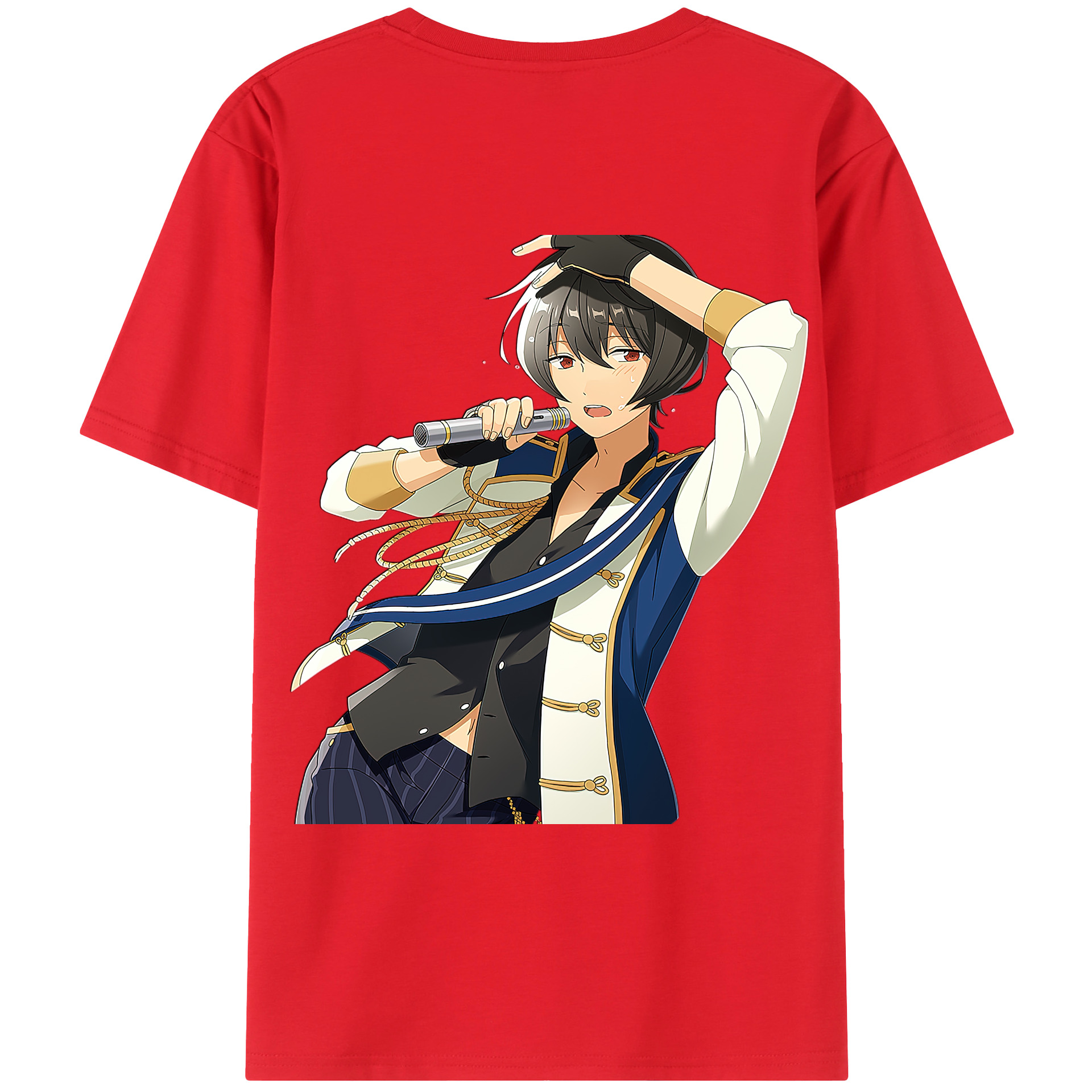 （画像用） あんさんぶるスターズ! Ensemble Stars 綿100％ メンズ半袖Tシャツ（バックプリント） 通気性
