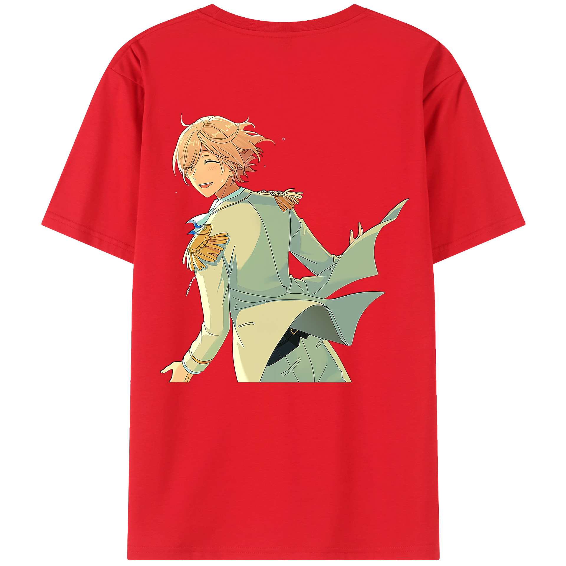 （画像用） あんさんぶるスターズ! Ensemble Stars 綿100％ メンズ半袖Tシャツ（バックプリント） 通気性