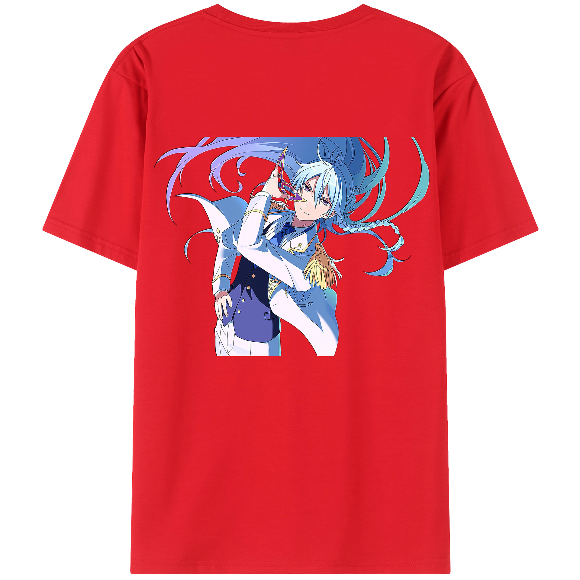 （画像用） あんさんぶるスターズ! Ensemble Stars 綿100％ メンズ半袖Tシャツ（バックプリント） 通気性