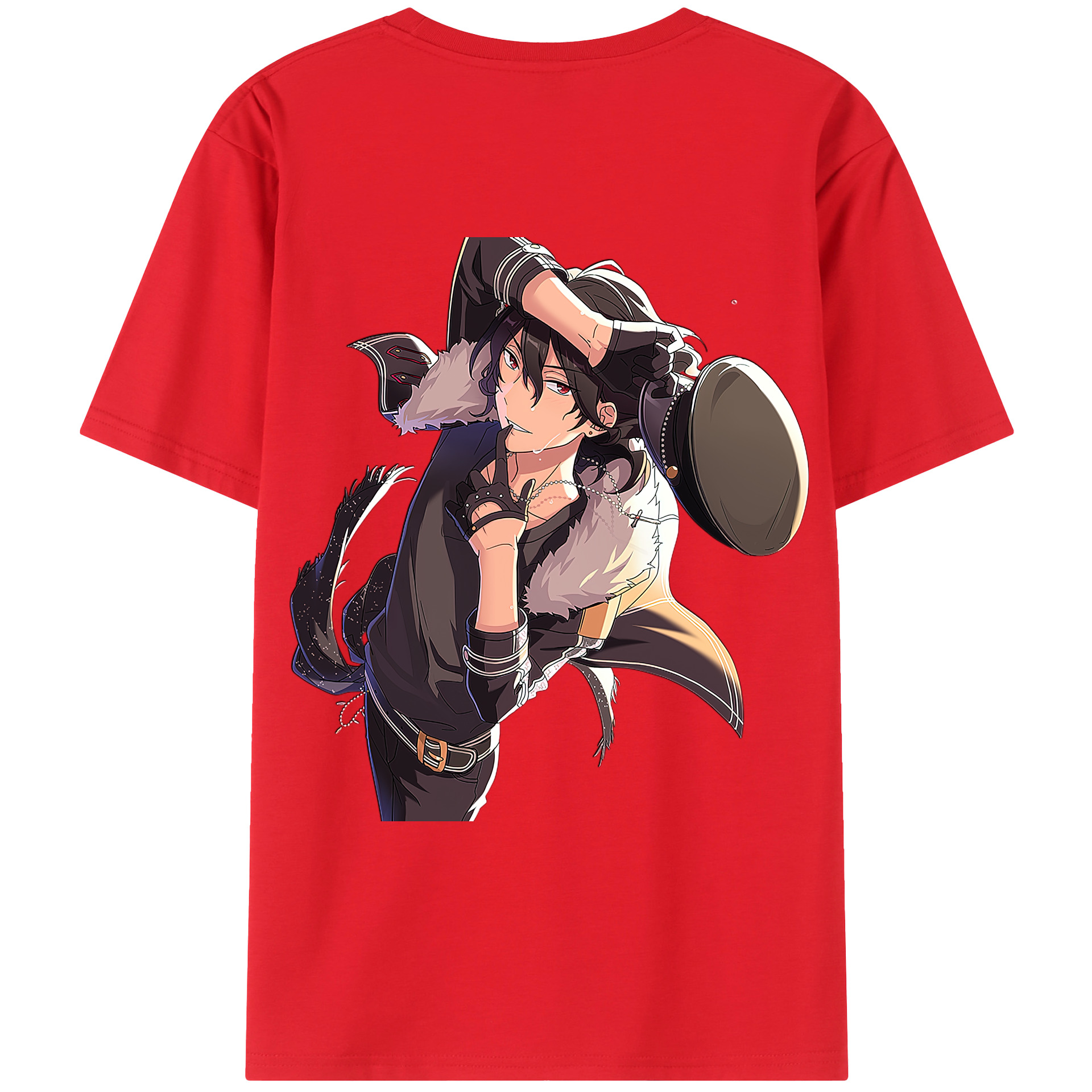 （画像用） あんさんぶるスターズ! Ensemble Stars 綿100％ メンズ半袖Tシャツ（バックプリント） 通気性