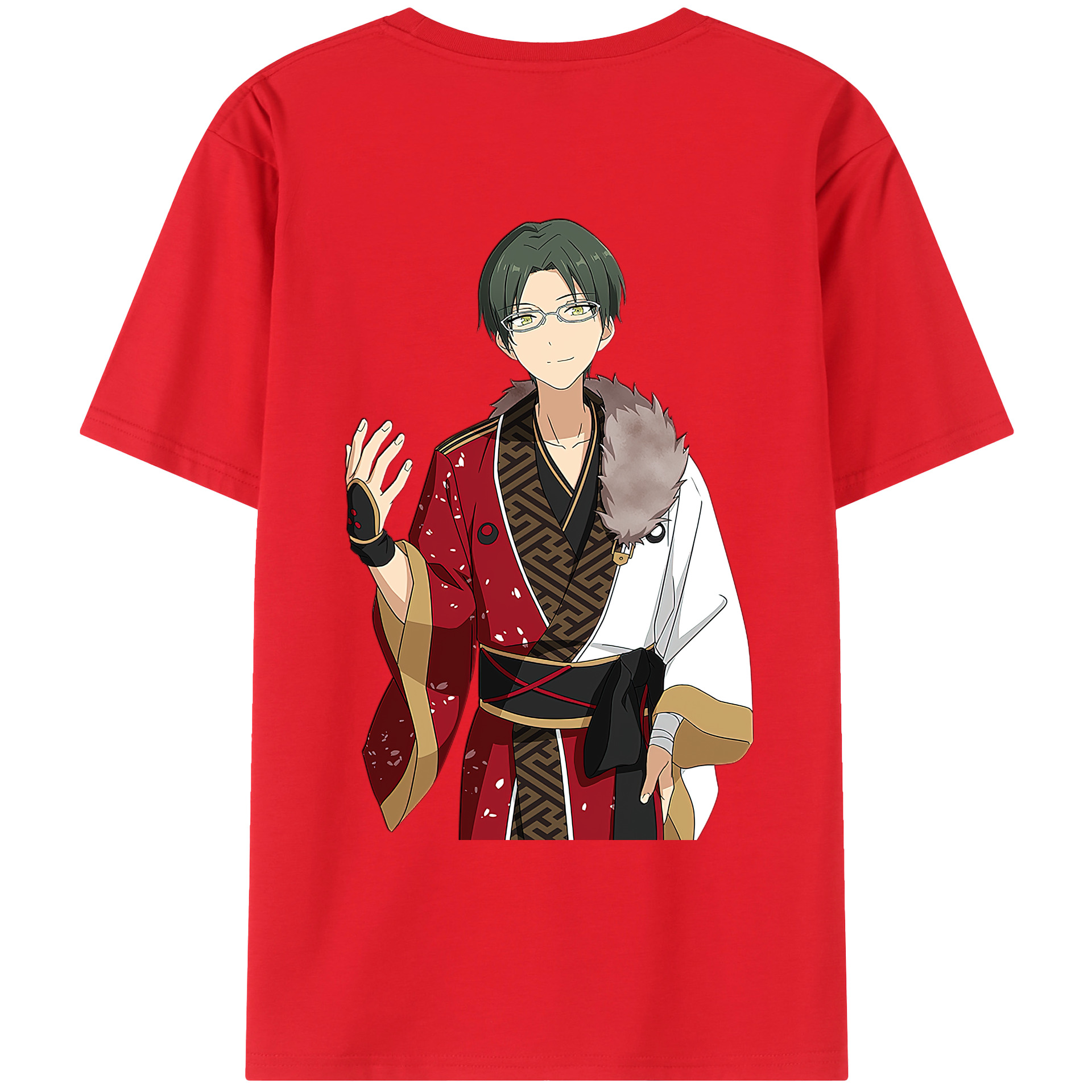 （画像用） あんさんぶるスターズ! Ensemble Stars 綿100％ メンズ半袖Tシャツ（バックプリント） 通気性