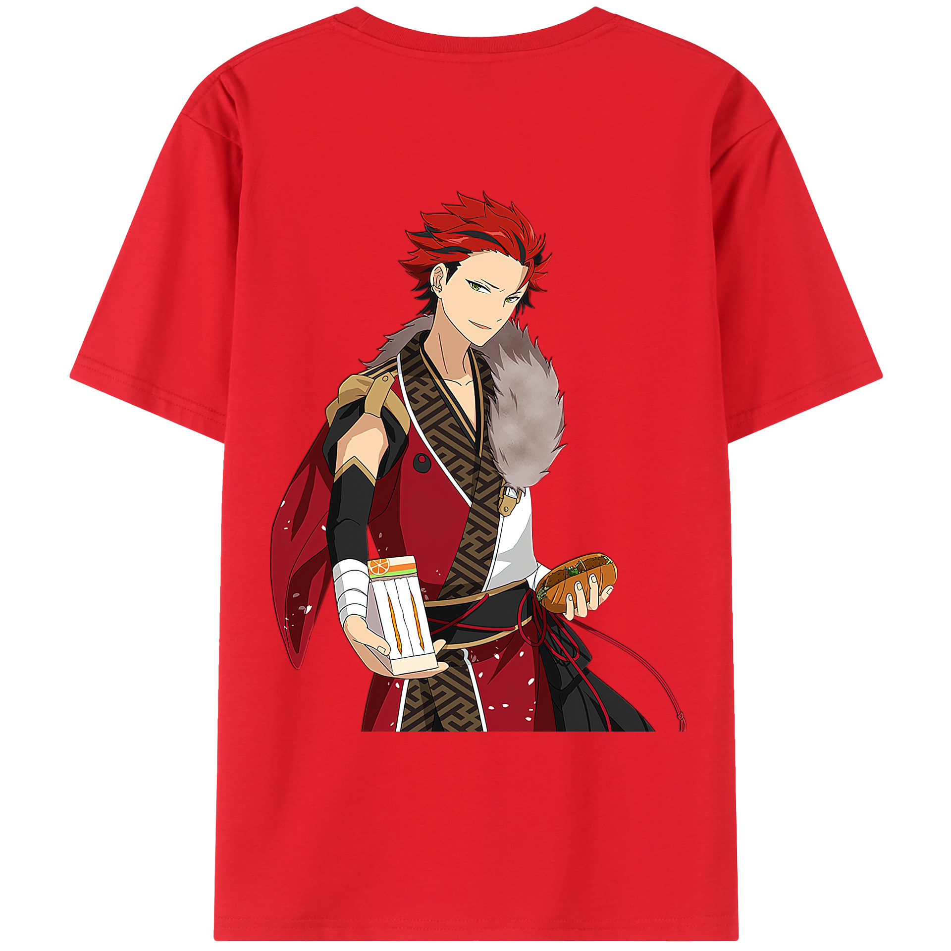 （画像用） あんさんぶるスターズ! Ensemble Stars 綿100％ メンズ半袖Tシャツ（バックプリント） 通気性