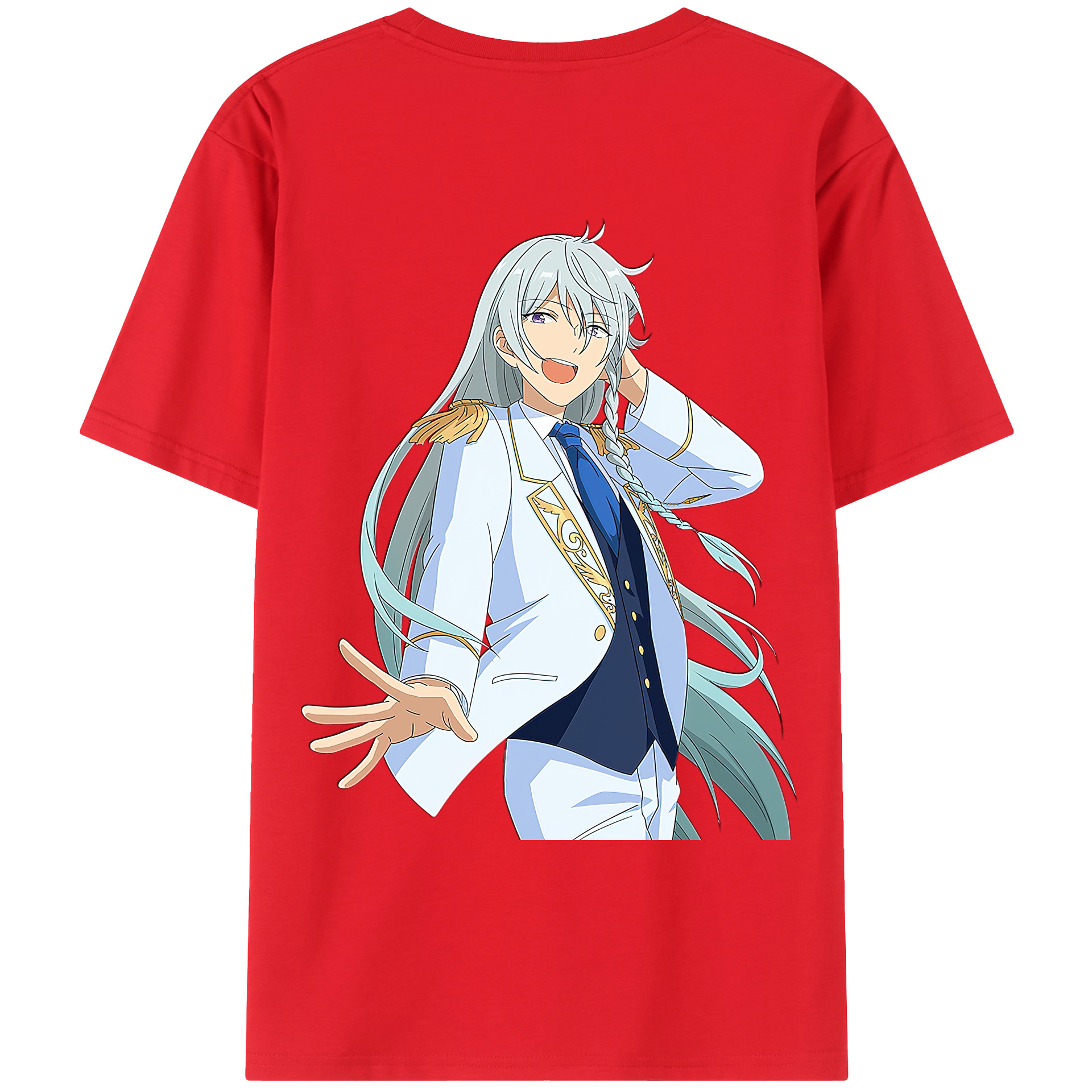 （画像用） あんさんぶるスターズ! Ensemble Stars 綿100％ メンズ半袖Tシャツ（バックプリント） 通気性