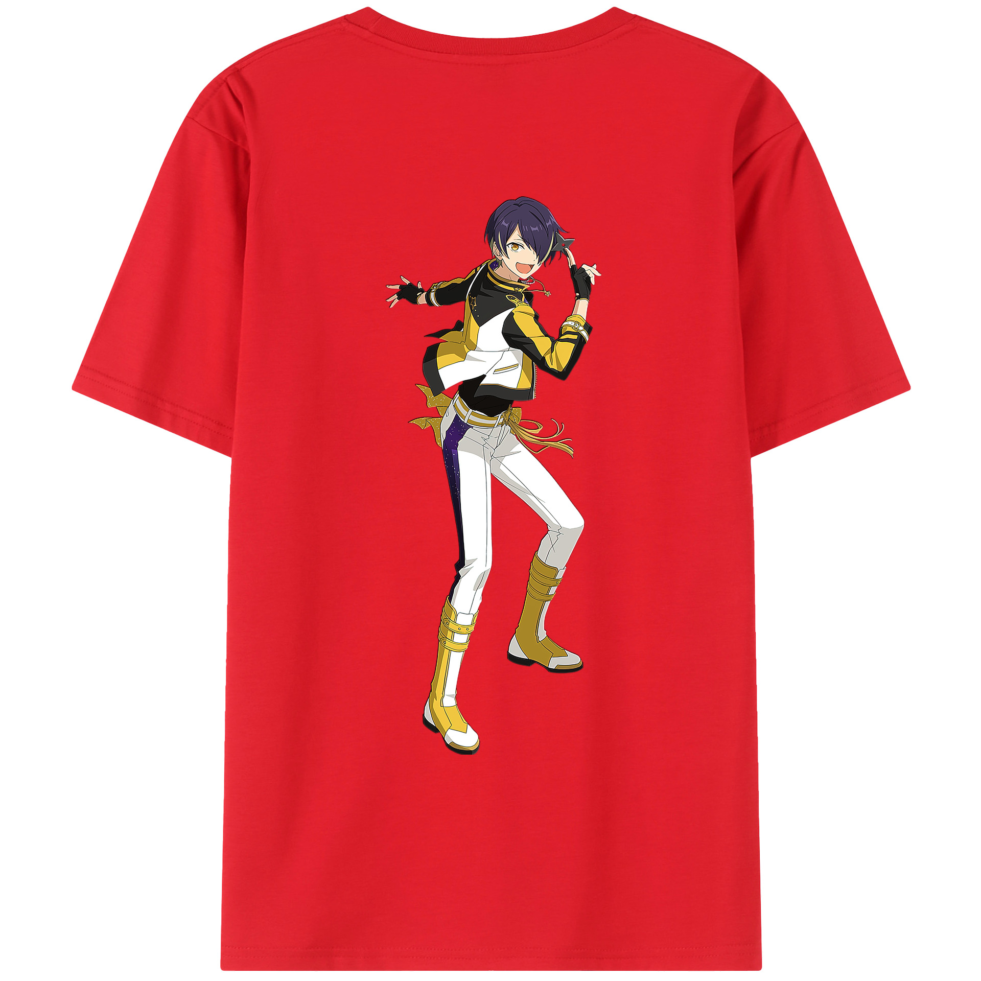 （画像用） あんさんぶるスターズ! Ensemble Stars 綿100％ メンズ半袖Tシャツ（バックプリント） 通気性