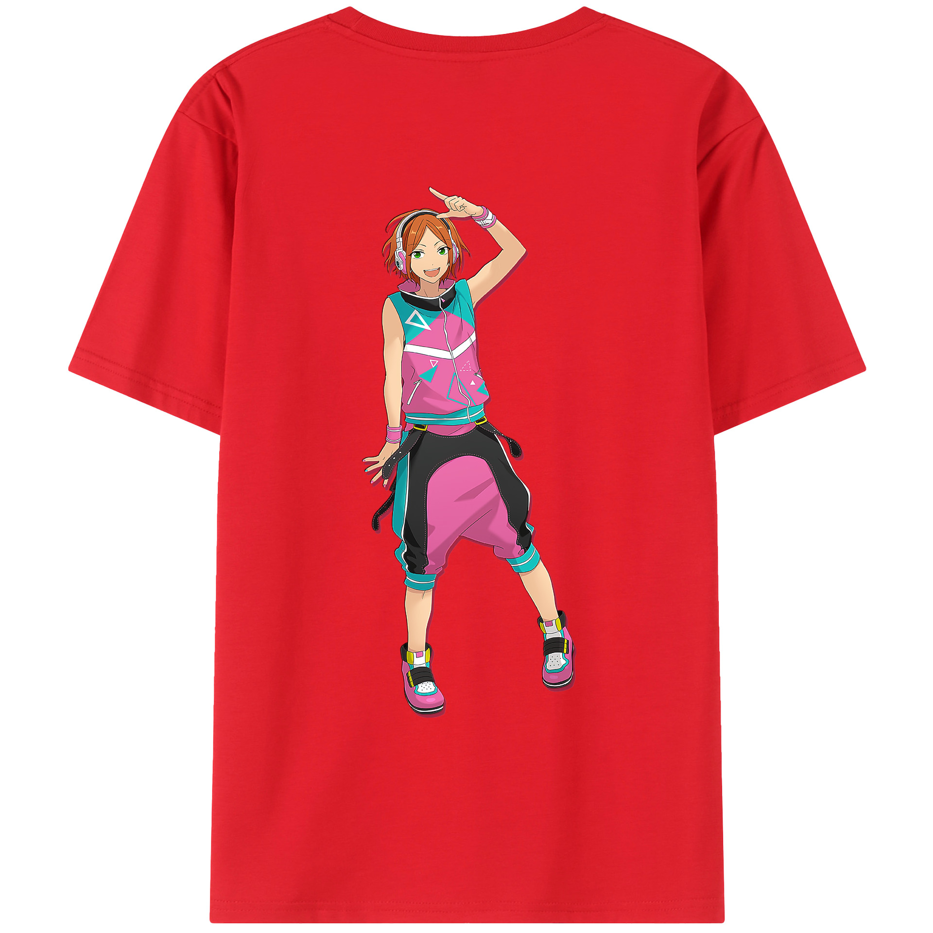 （画像用） あんさんぶるスターズ! Ensemble Stars 綿100％ メンズ半袖Tシャツ（バックプリント） 通気性