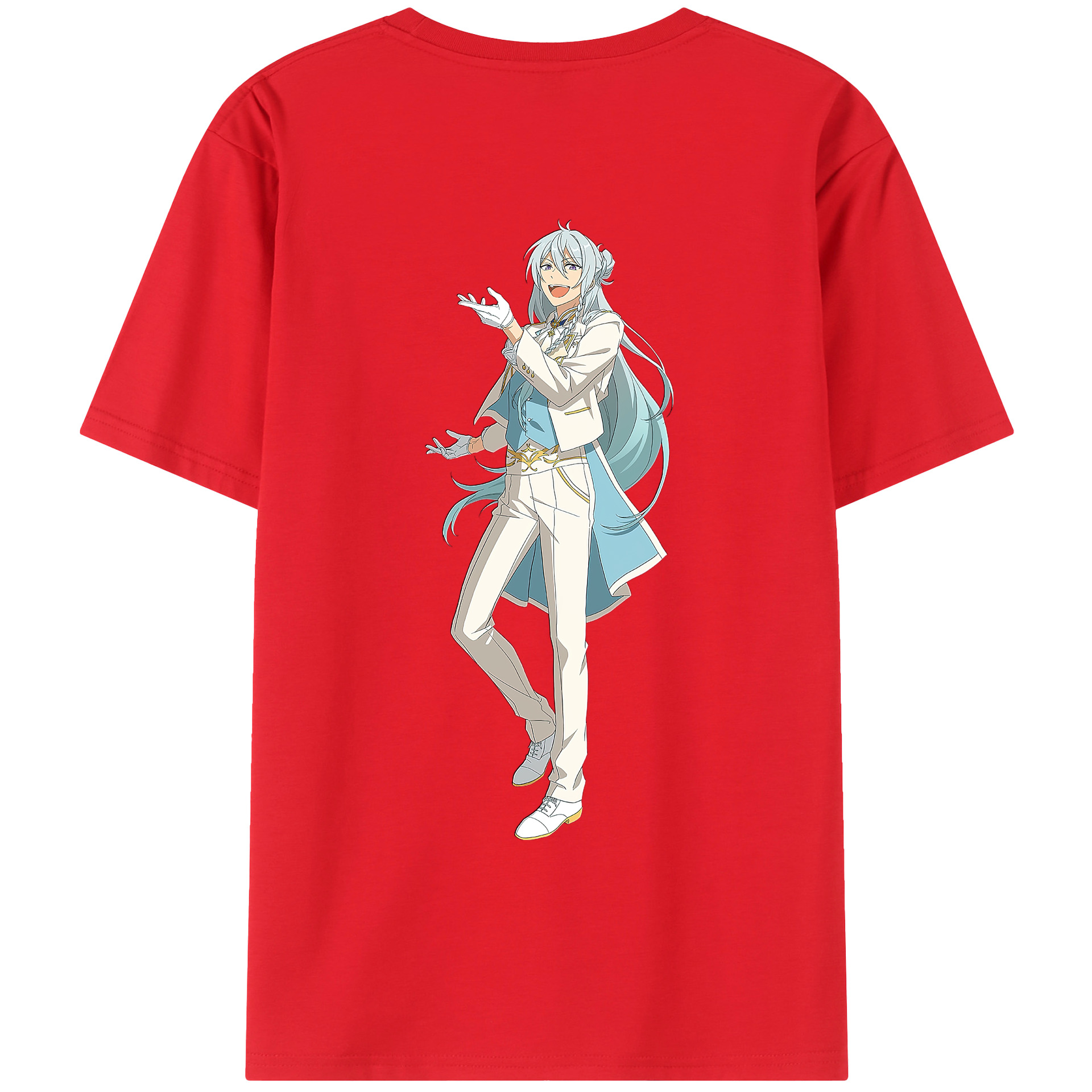 （画像用） あんさんぶるスターズ! Ensemble Stars 綿100％ メンズ半袖Tシャツ（バックプリント） 通気性