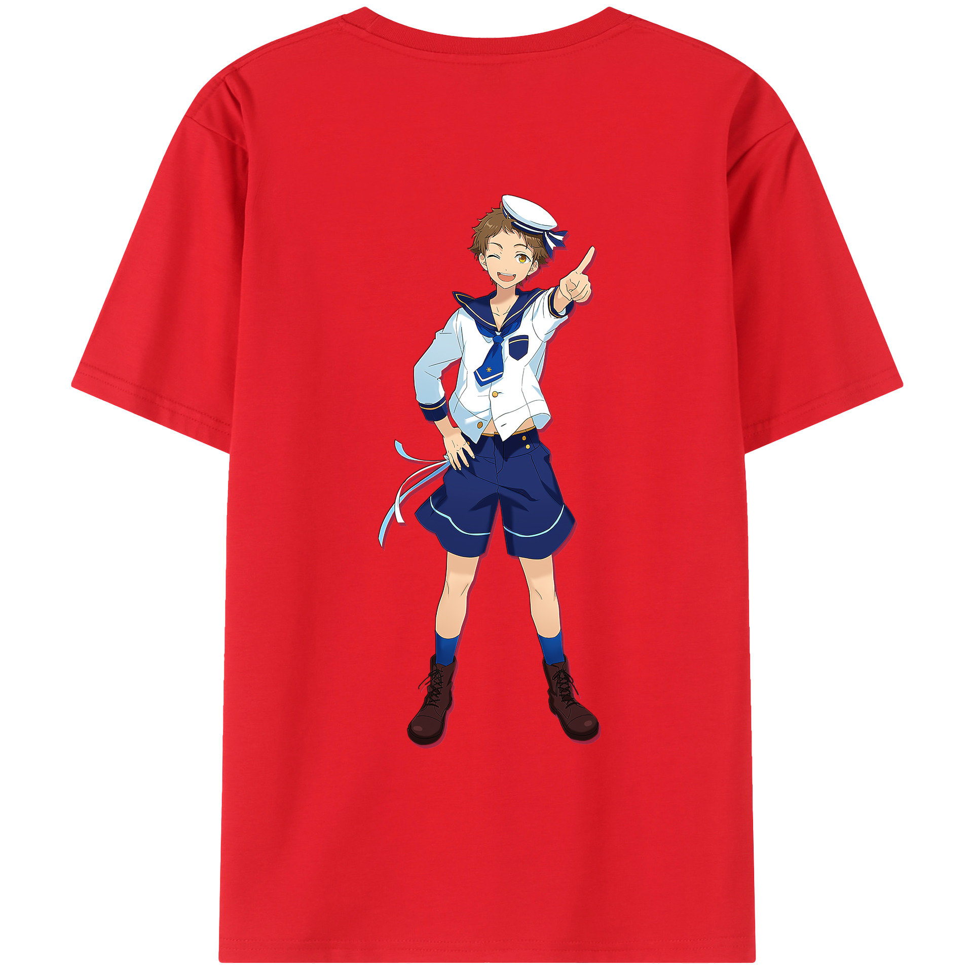 （画像用） あんさんぶるスターズ! Ensemble Stars 綿100％ メンズ半袖Tシャツ（バックプリント） 通気性