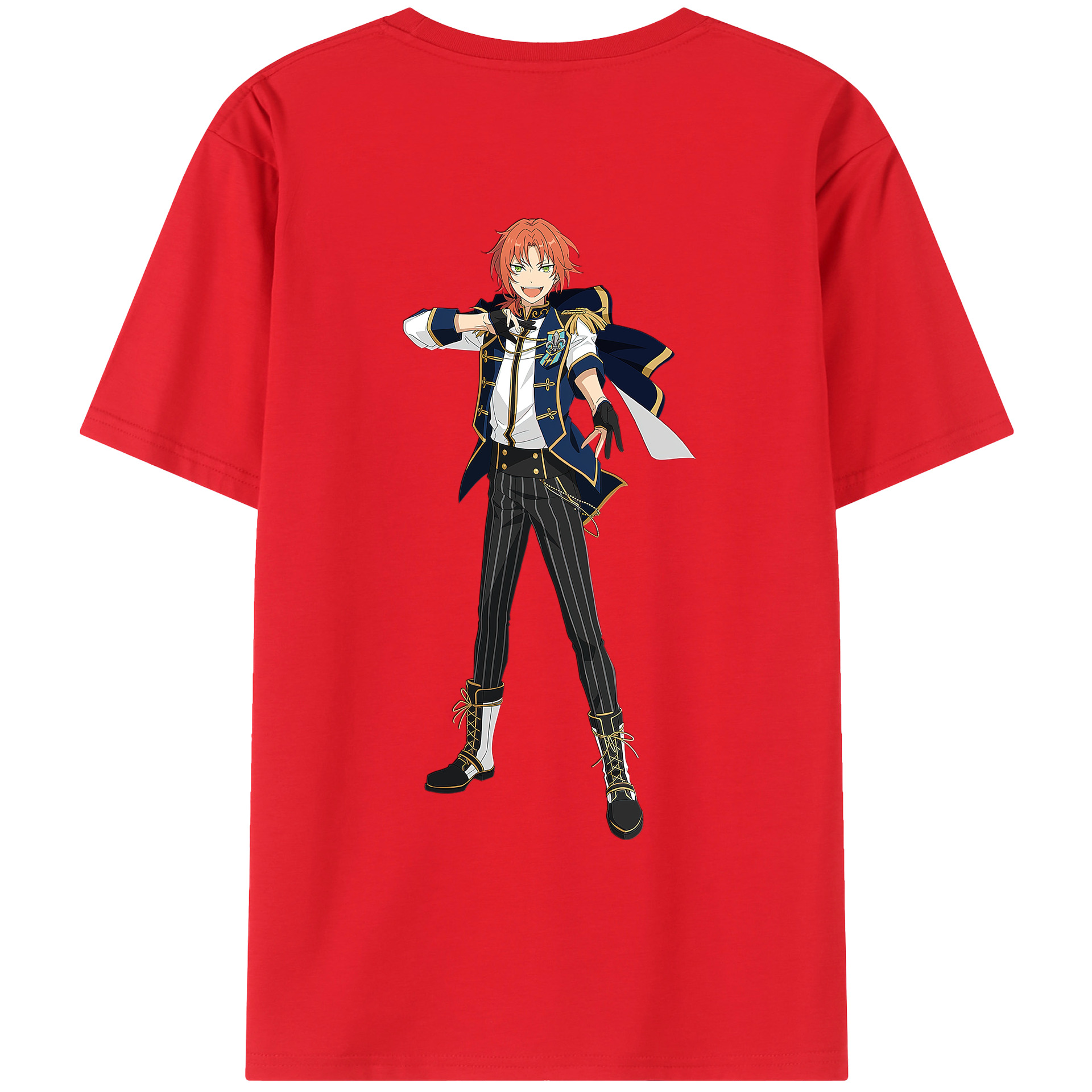 （画像用） あんさんぶるスターズ! Ensemble Stars 綿100％ メンズ半袖Tシャツ（バックプリント） 通気性