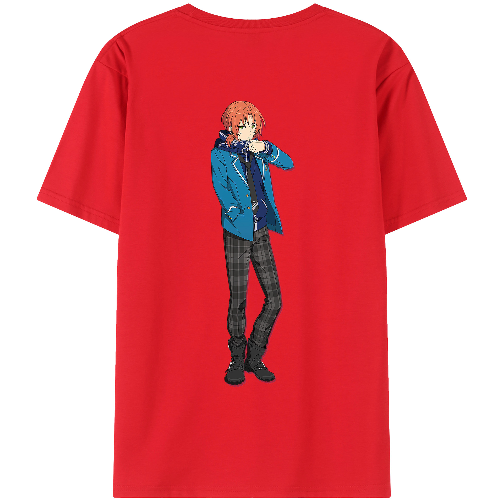 （画像用） あんさんぶるスターズ! Ensemble Stars 綿100％ メンズ半袖Tシャツ（バックプリント） 通気性