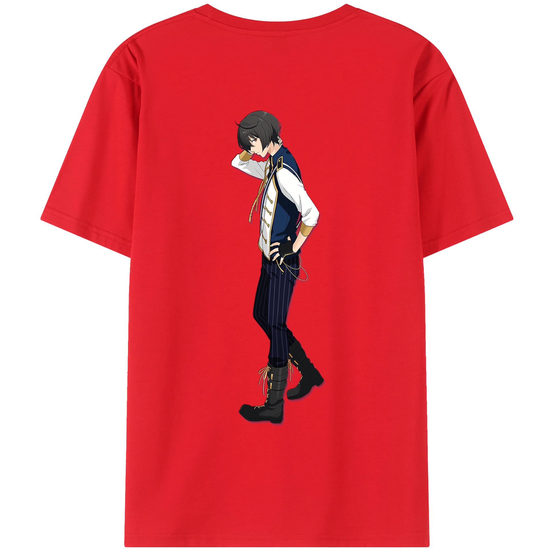 あんさんぶるスターズ! Ensemble Stars 綿100％ メンズ半袖Tシャツ（バックプリント） 通気性
