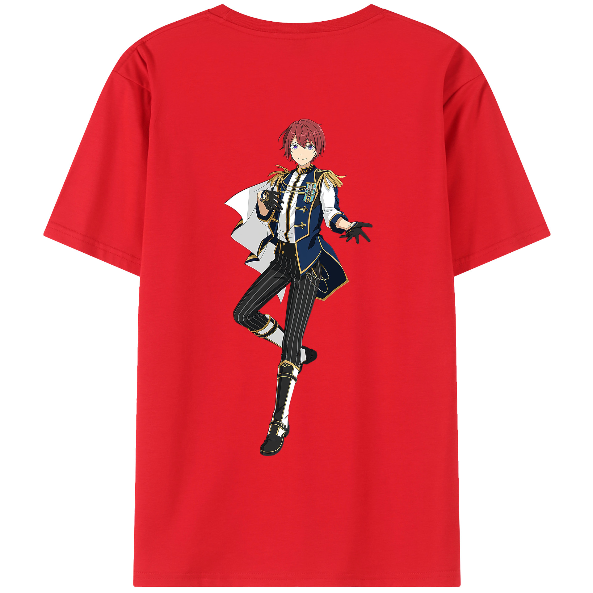 （画像用） あんさんぶるスターズ! Ensemble Stars 綿100％ メンズ半袖Tシャツ（バックプリント） 通気性