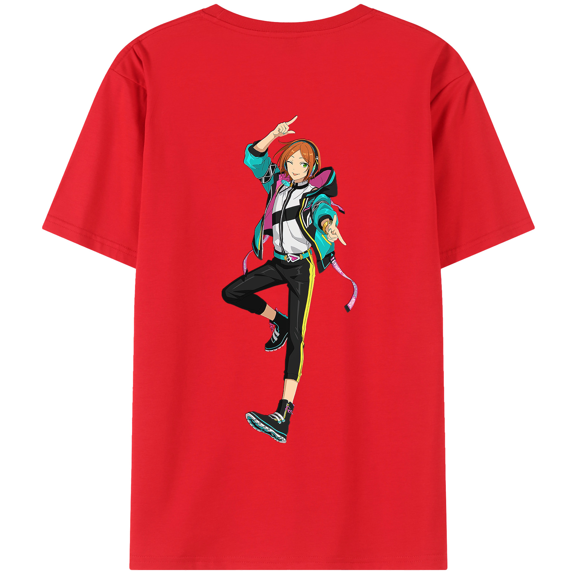 （画像用） あんさんぶるスターズ! Ensemble Stars 綿100％ メンズ半袖Tシャツ（バックプリント） 通気性