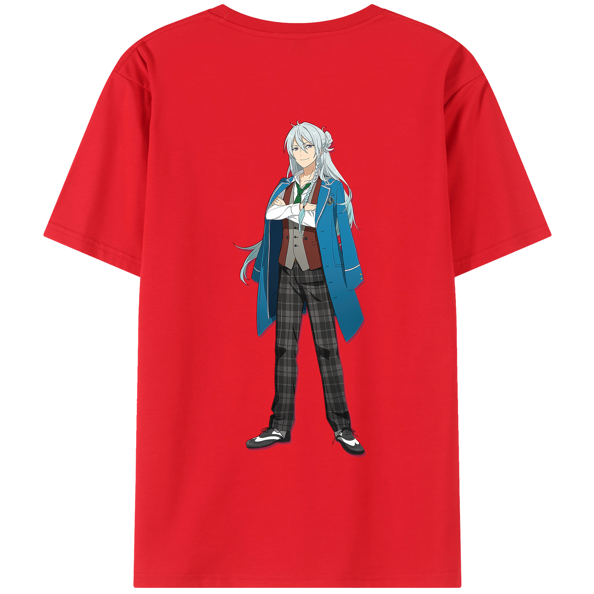 （画像用） あんさんぶるスターズ! Ensemble Stars 綿100％ メンズ半袖Tシャツ（バックプリント） 通気性
