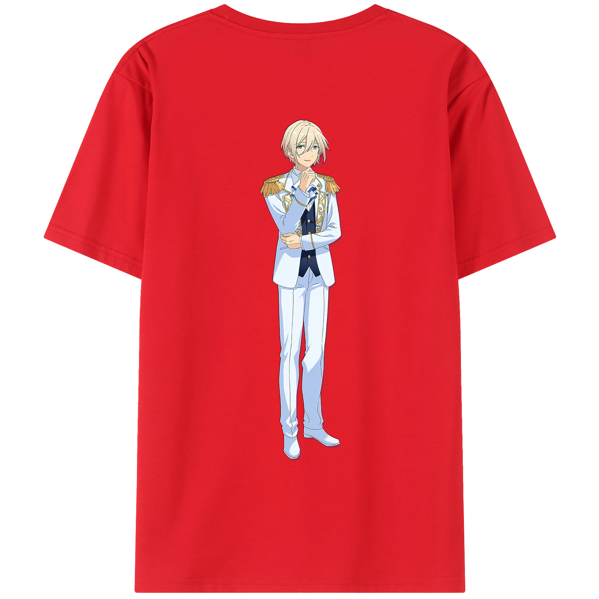 （画像用） あんさんぶるスターズ! Ensemble Stars 綿100％ メンズ半袖Tシャツ（バックプリント） 通気性