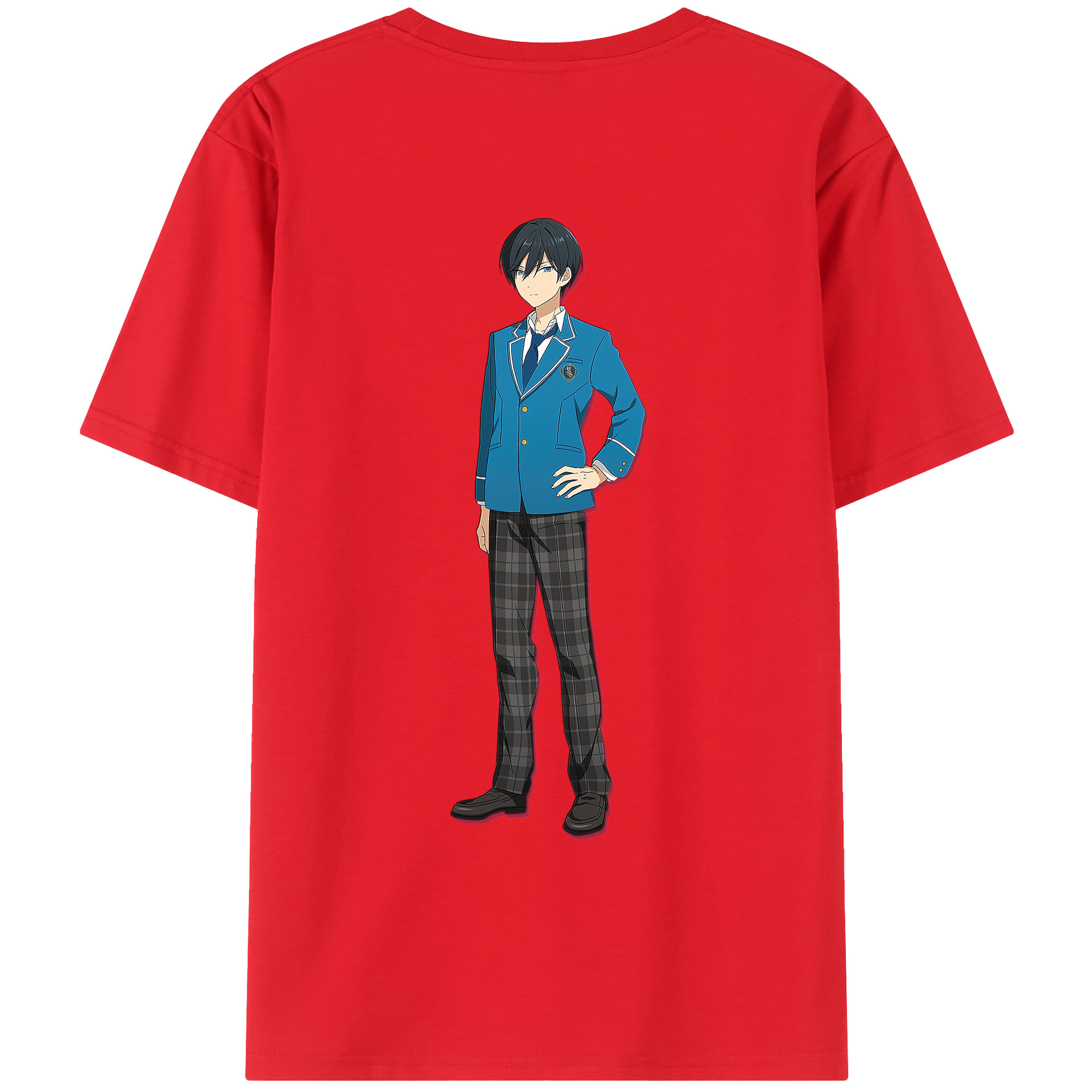 （画像用） あんさんぶるスターズ! Ensemble Stars 綿100％ メンズ半袖Tシャツ（バックプリント） 通気性