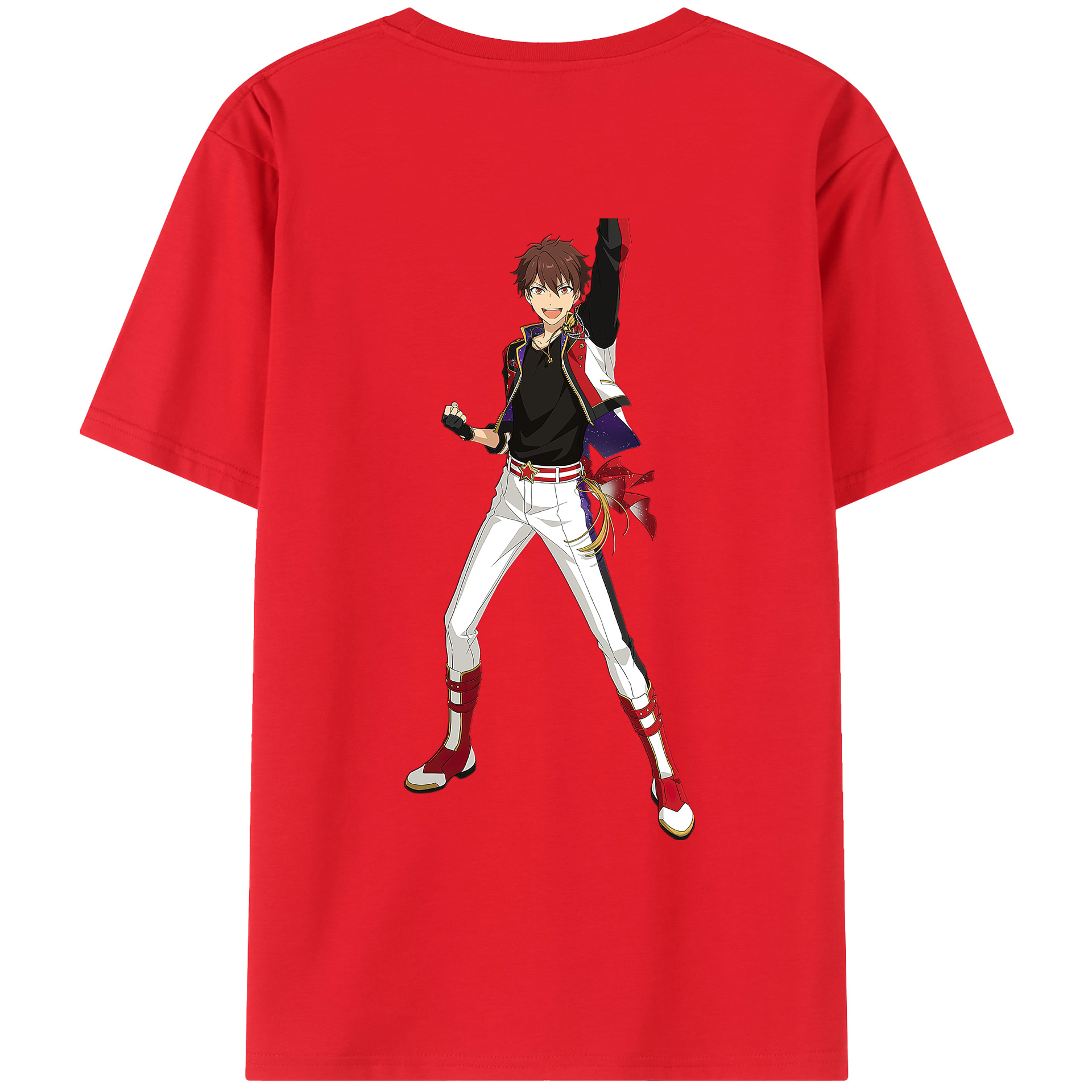 （画像用） あんさんぶるスターズ! Ensemble Stars 綿100％ メンズ半袖Tシャツ（バックプリント） 通気性