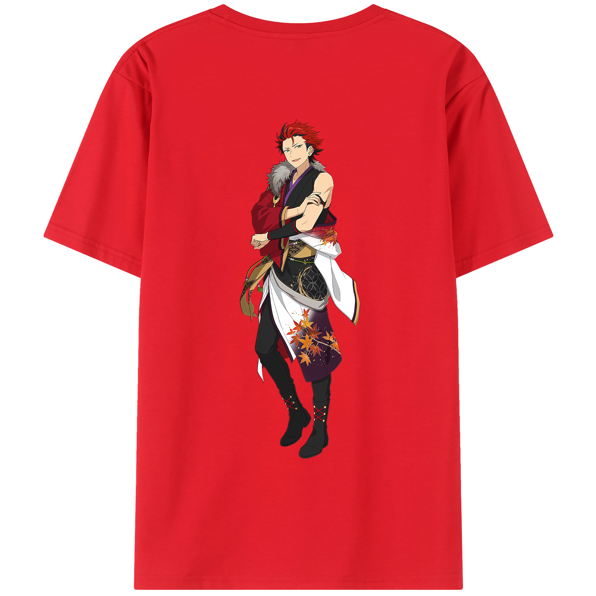 （画像用） あんさんぶるスターズ! Ensemble Stars 綿100％ メンズ半袖Tシャツ（バックプリント） 通気性