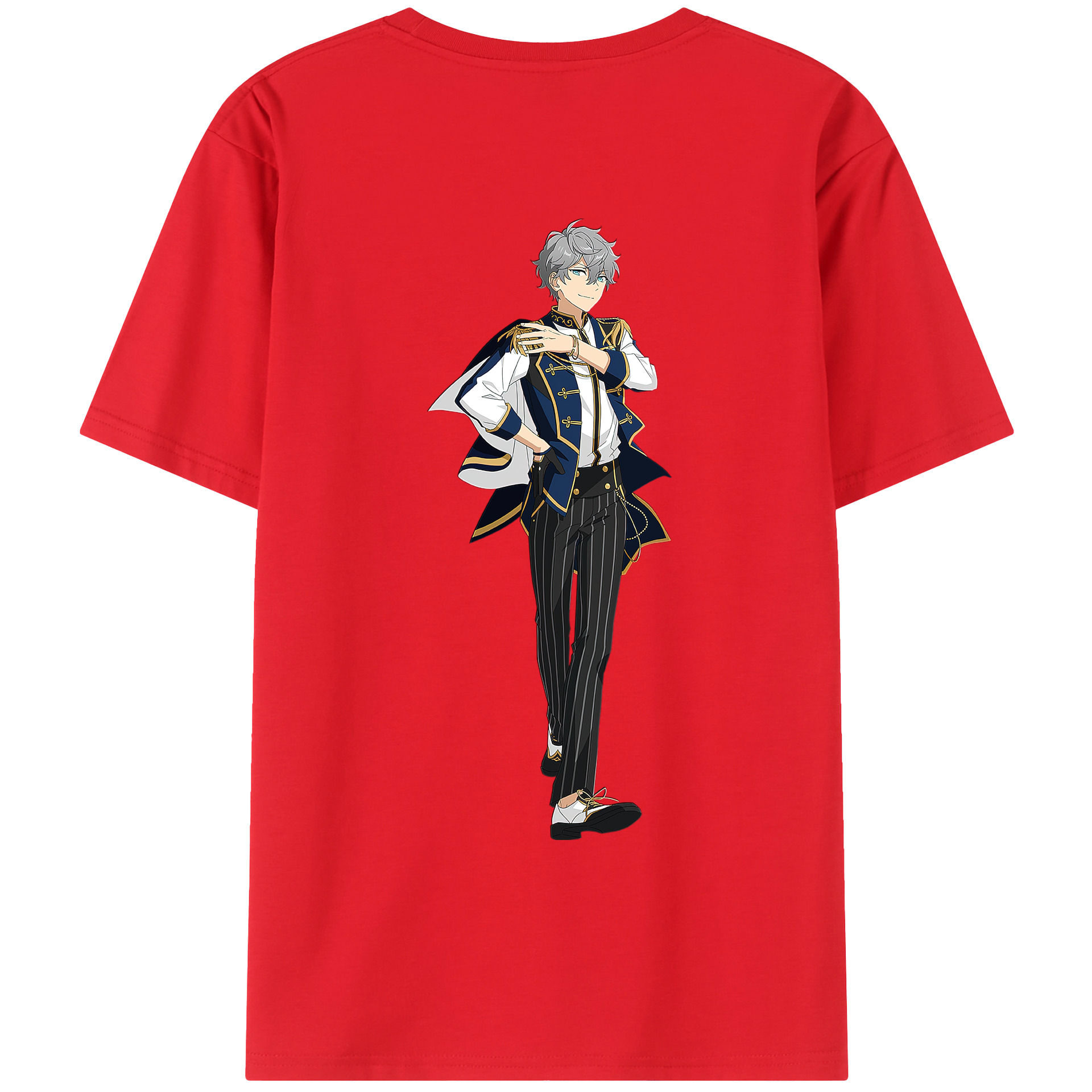 （画像用） あんさんぶるスターズ! Ensemble Stars 綿100％ メンズ半袖Tシャツ（バックプリント） 通気性