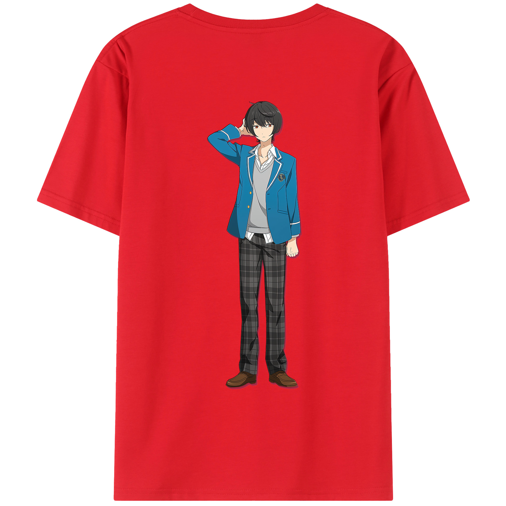 （画像用） あんさんぶるスターズ! Ensemble Stars 綿100％ メンズ半袖Tシャツ（バックプリント） 通気性