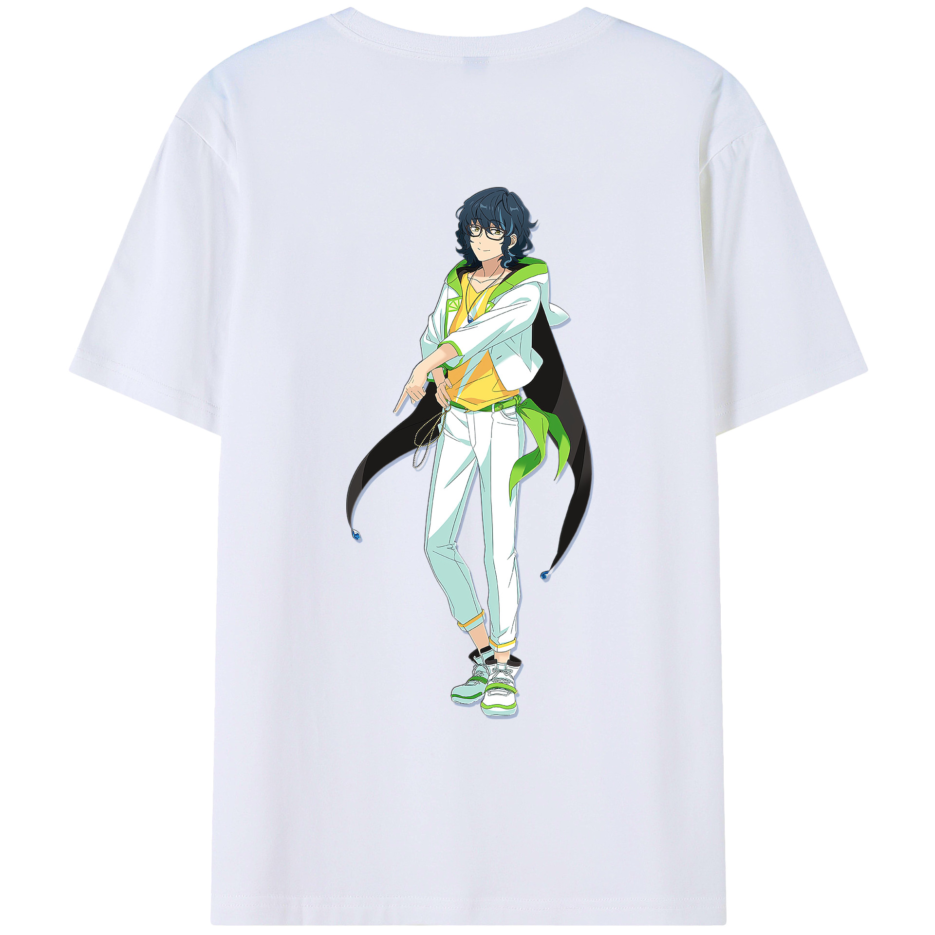 （画像用） あんさんぶるスターズ! Ensemble Stars 綿100％ メンズ半袖Tシャツ（バックプリント） 通気性