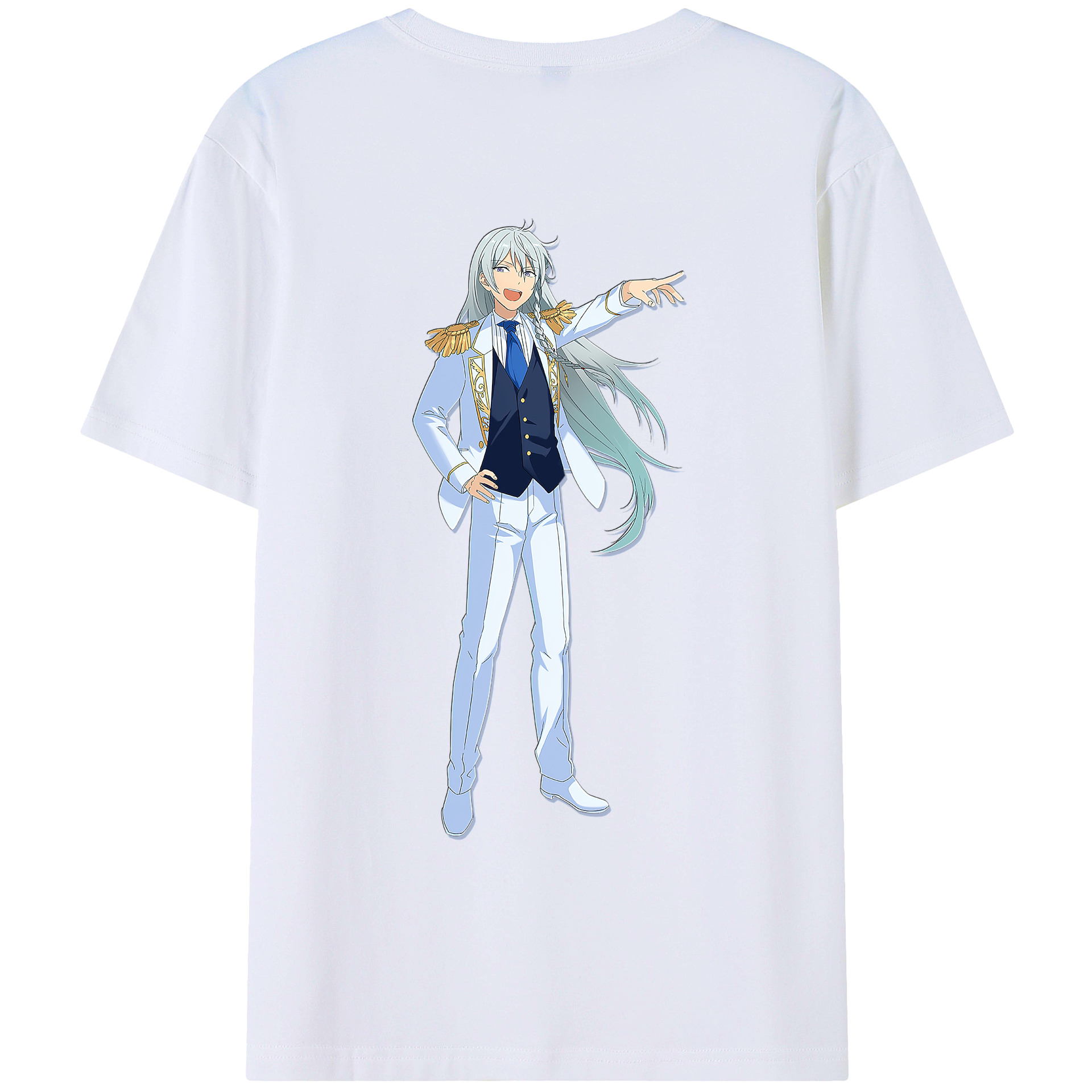 （画像用） あんさんぶるスターズ! Ensemble Stars 綿100％ メンズ半袖Tシャツ（バックプリント） 通気性