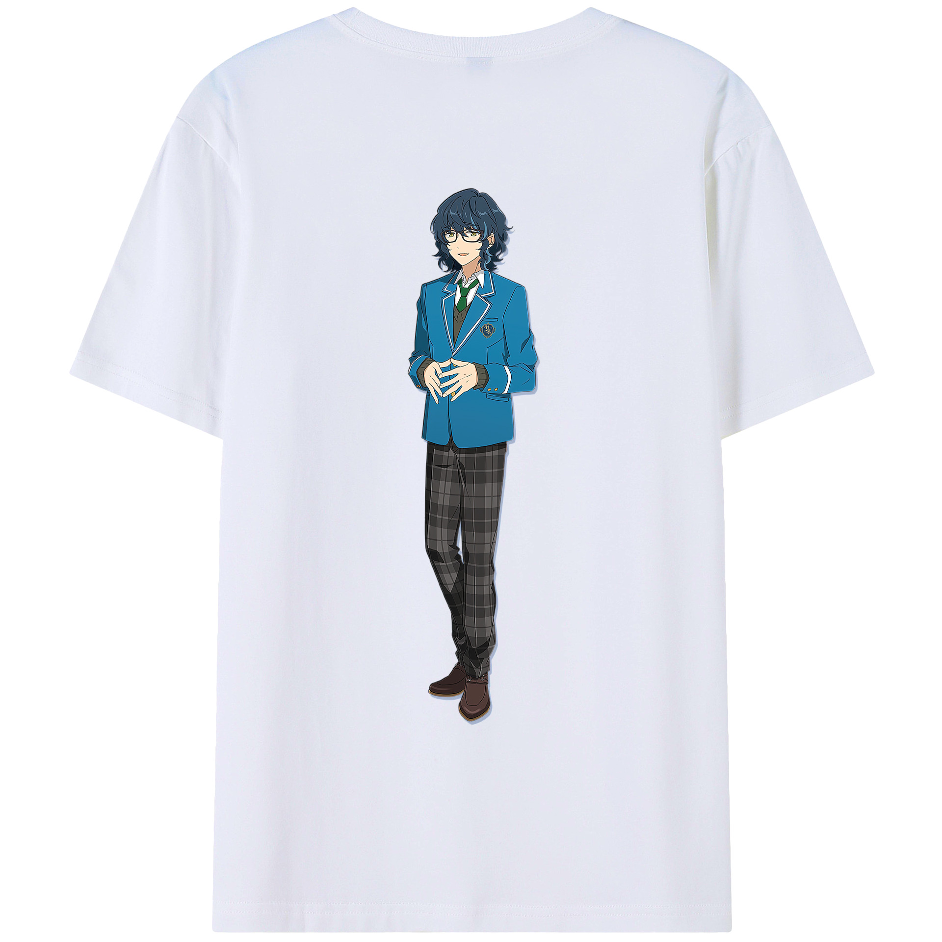 （画像用） あんさんぶるスターズ! Ensemble Stars 綿100％ メンズ半袖Tシャツ（バックプリント） 通気性