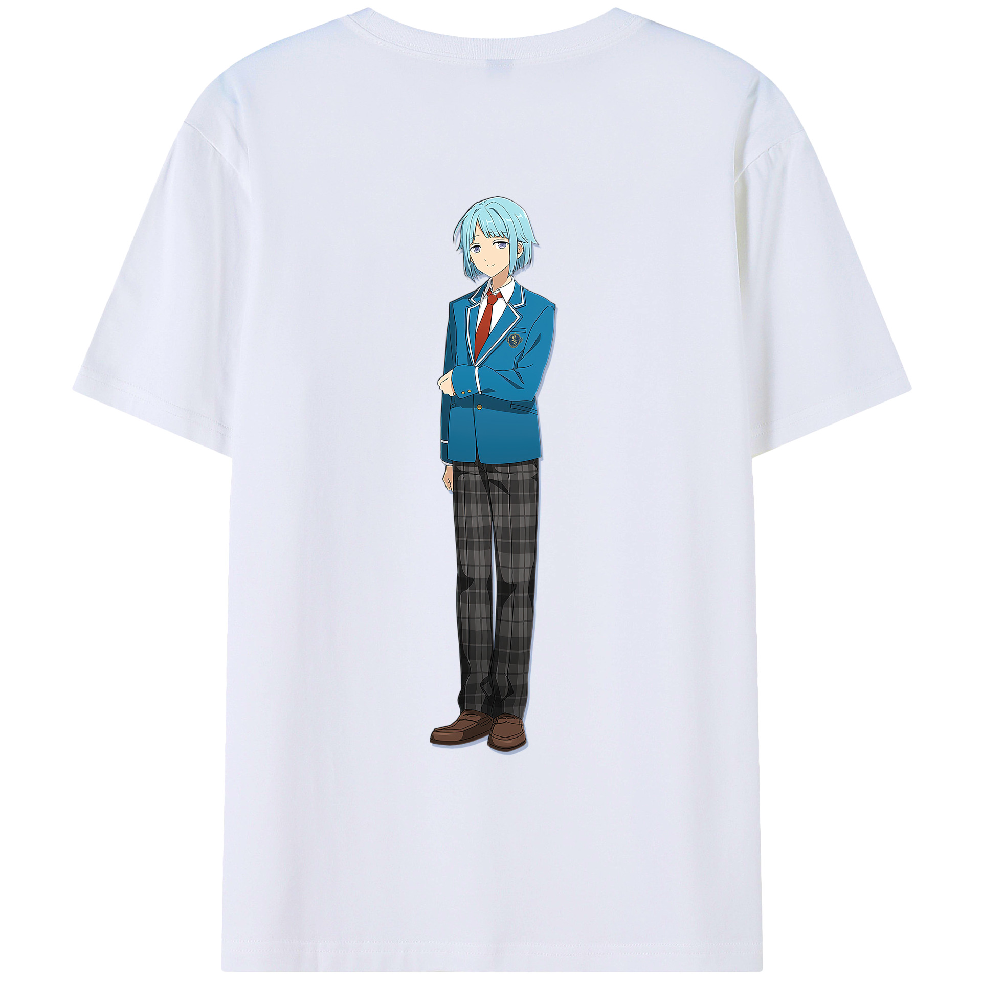 （画像用） あんさんぶるスターズ! Ensemble Stars 綿100％ メンズ半袖Tシャツ（バックプリント） 通気性