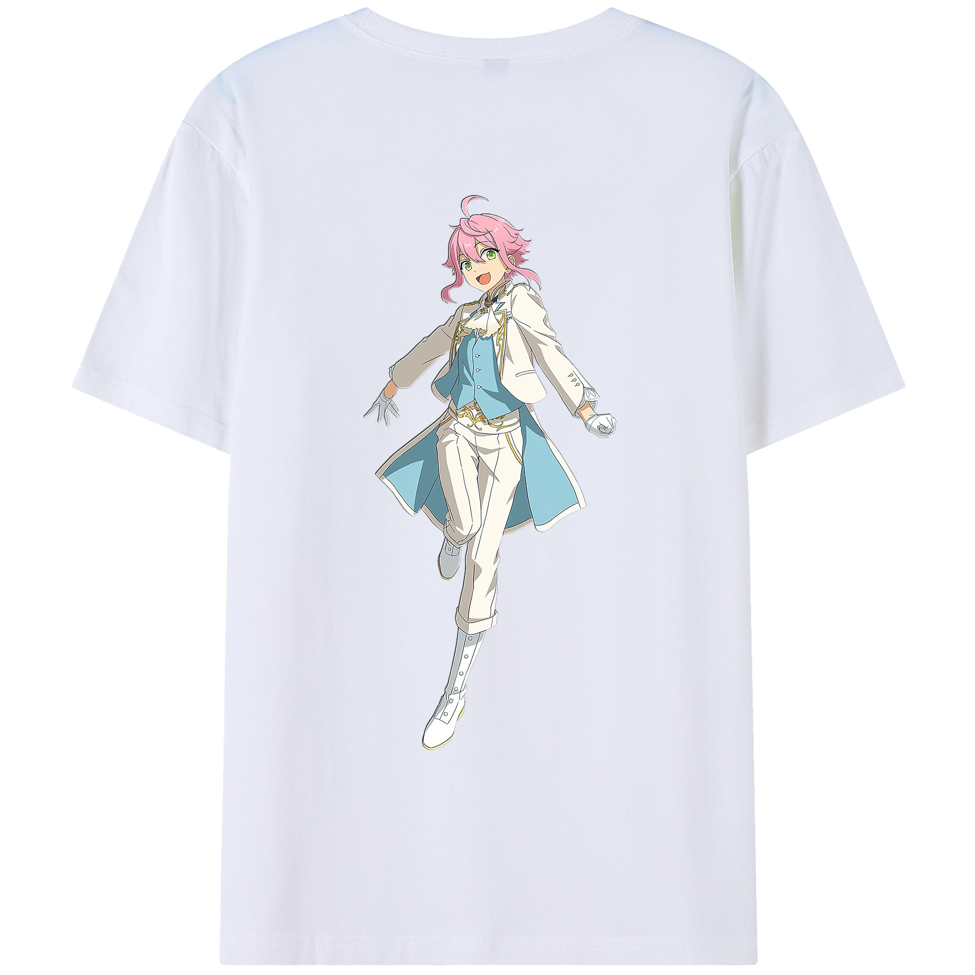（画像用） あんさんぶるスターズ! Ensemble Stars 綿100％ メンズ半袖Tシャツ（バックプリント） 通気性