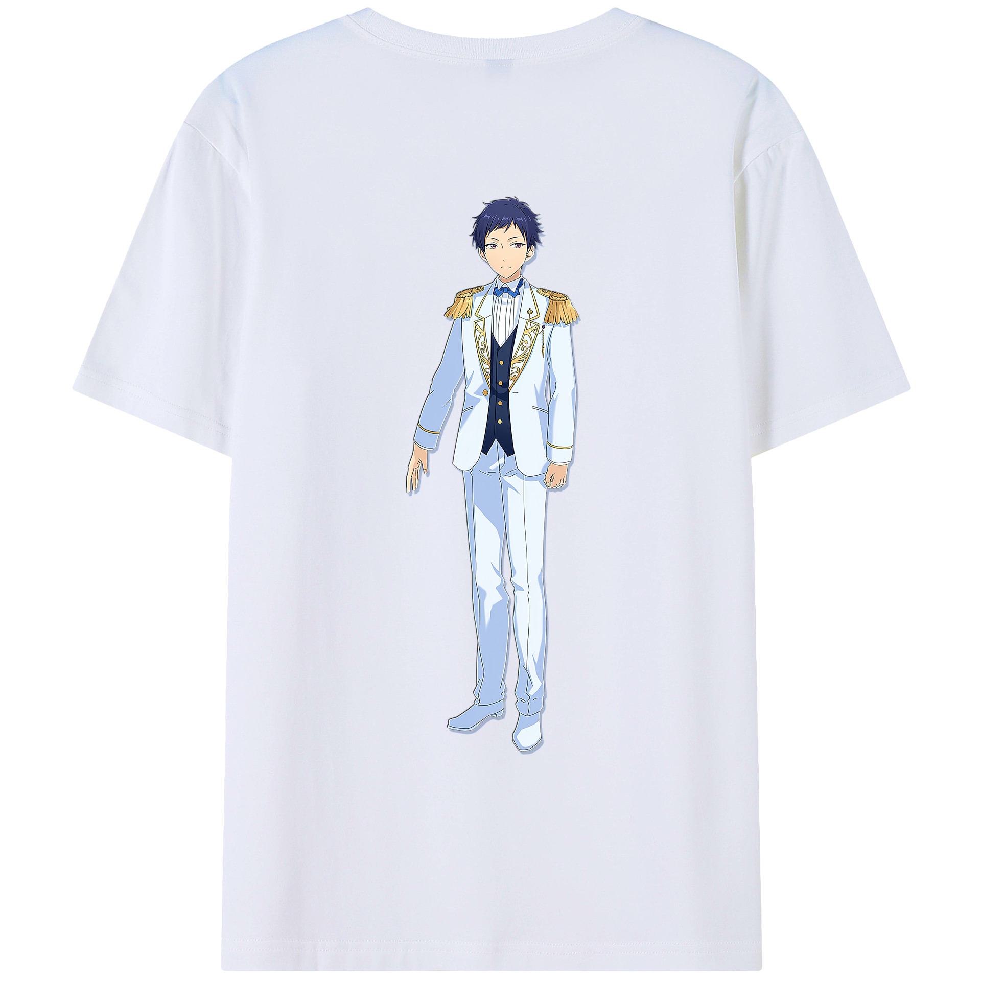 （画像用） あんさんぶるスターズ! Ensemble Stars 綿100％ メンズ半袖Tシャツ（バックプリント） 通気性