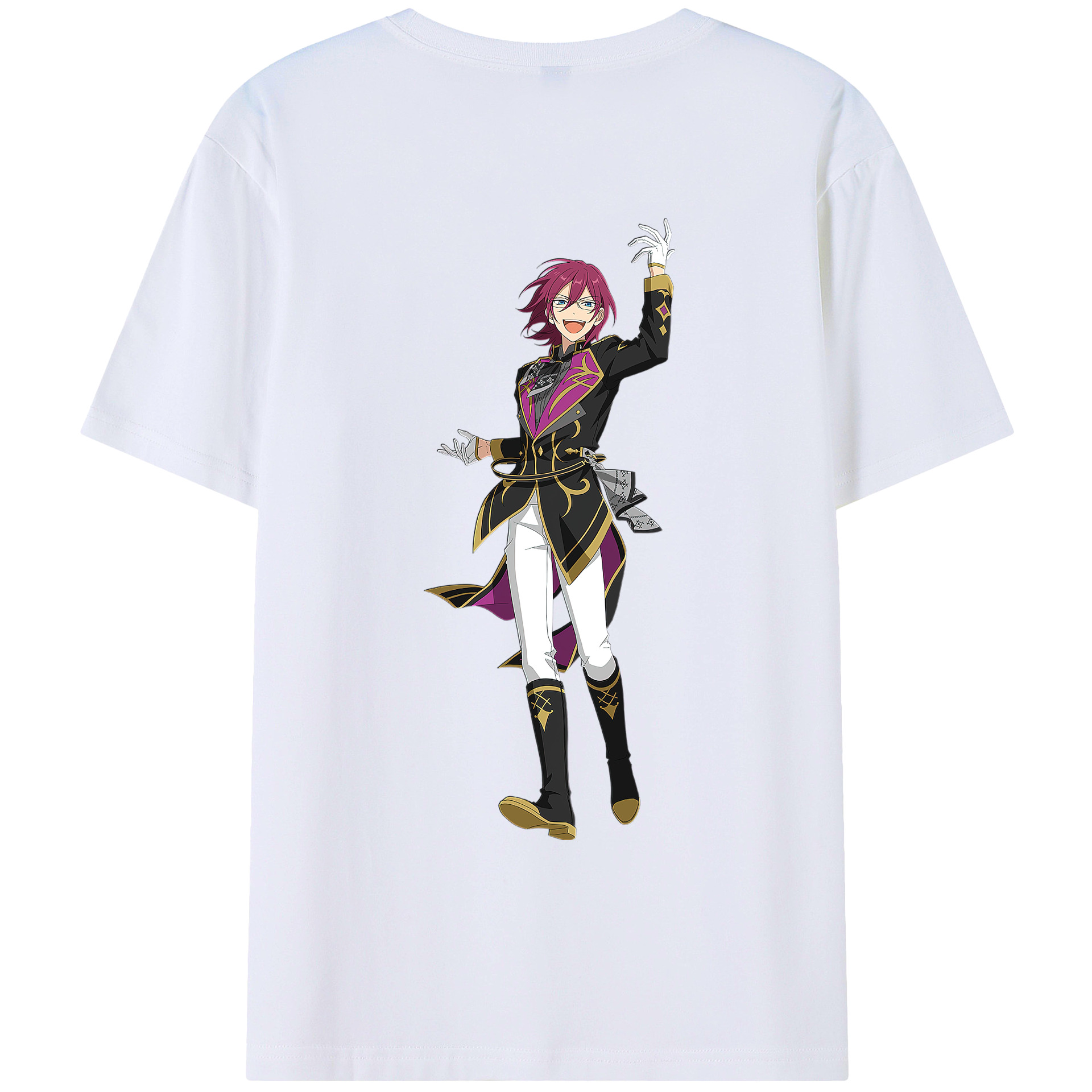 （画像用） あんさんぶるスターズ! Ensemble Stars 綿100％ メンズ半袖Tシャツ（バックプリント） 通気性