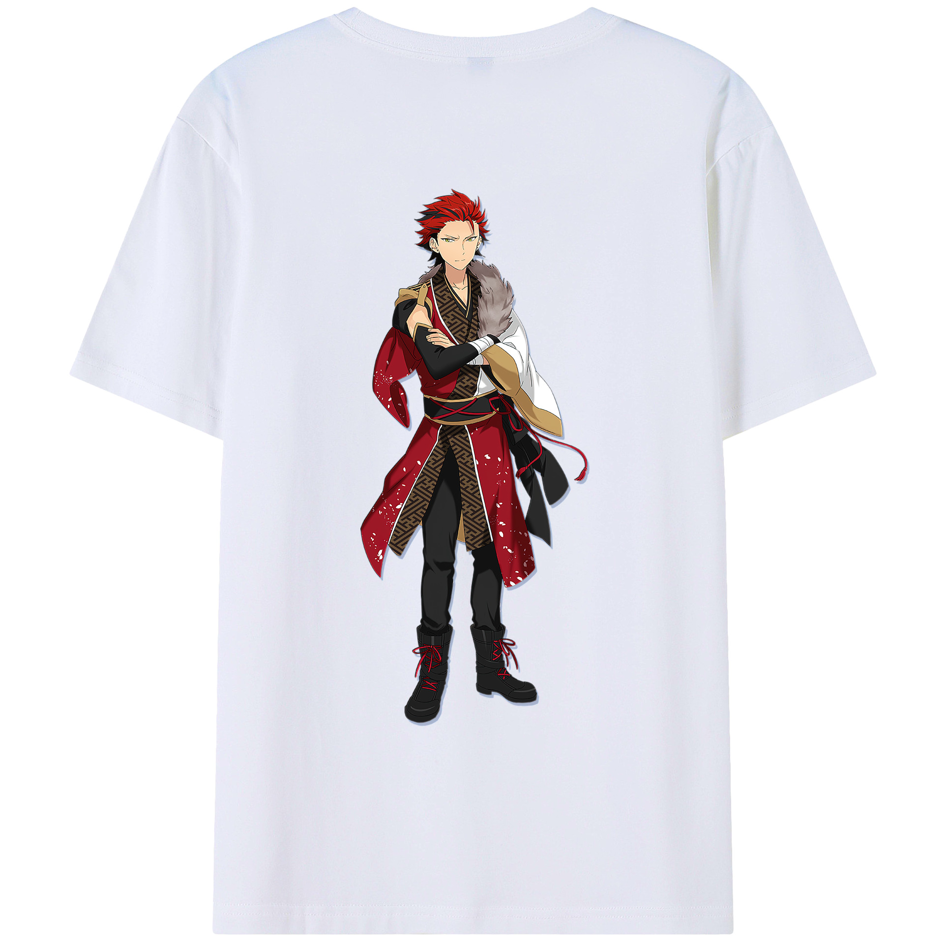 （画像用） あんさんぶるスターズ! Ensemble Stars 綿100％ メンズ半袖Tシャツ（バックプリント） 通気性